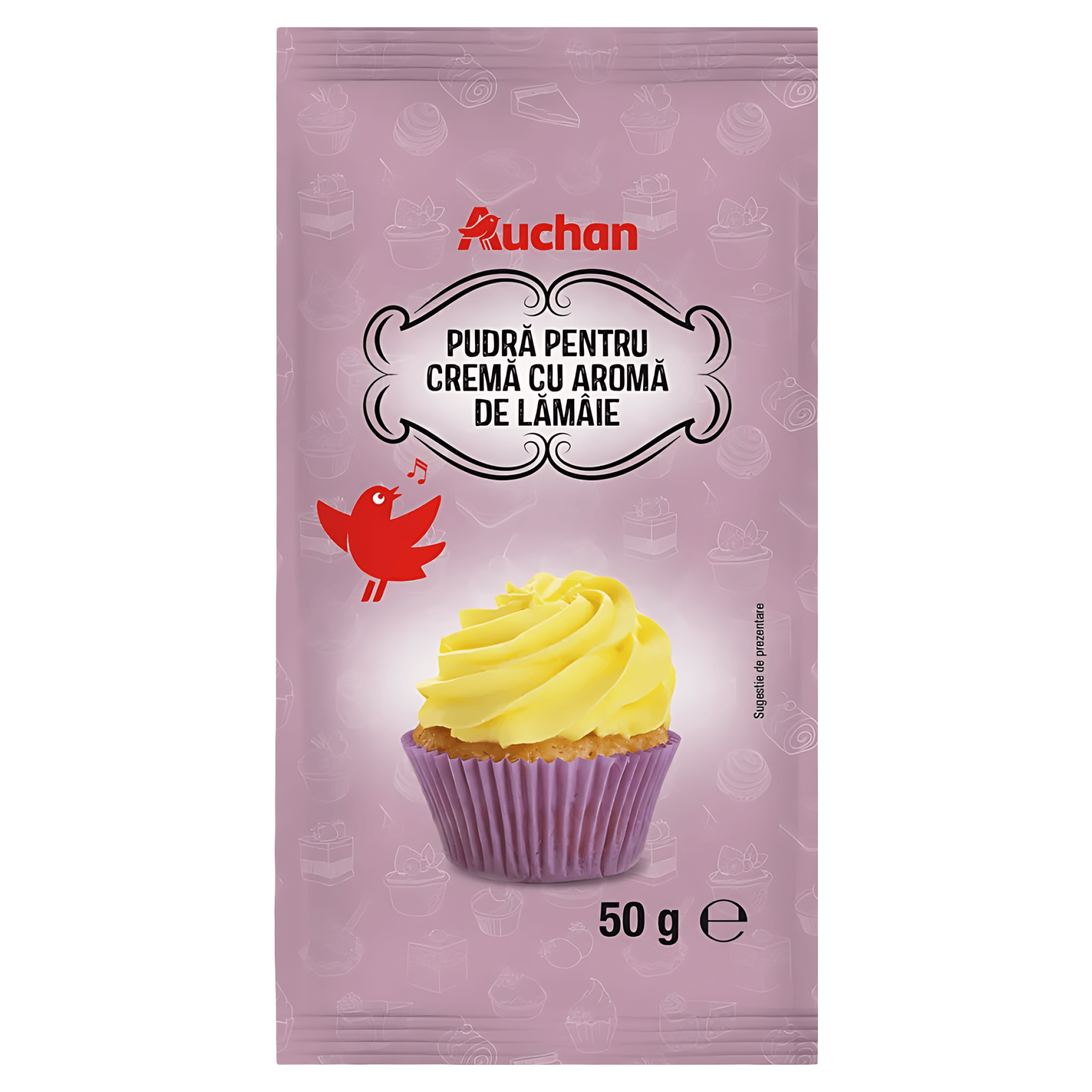 Pudra pentru crema cu aroma de lamaie Auchan, 50 g