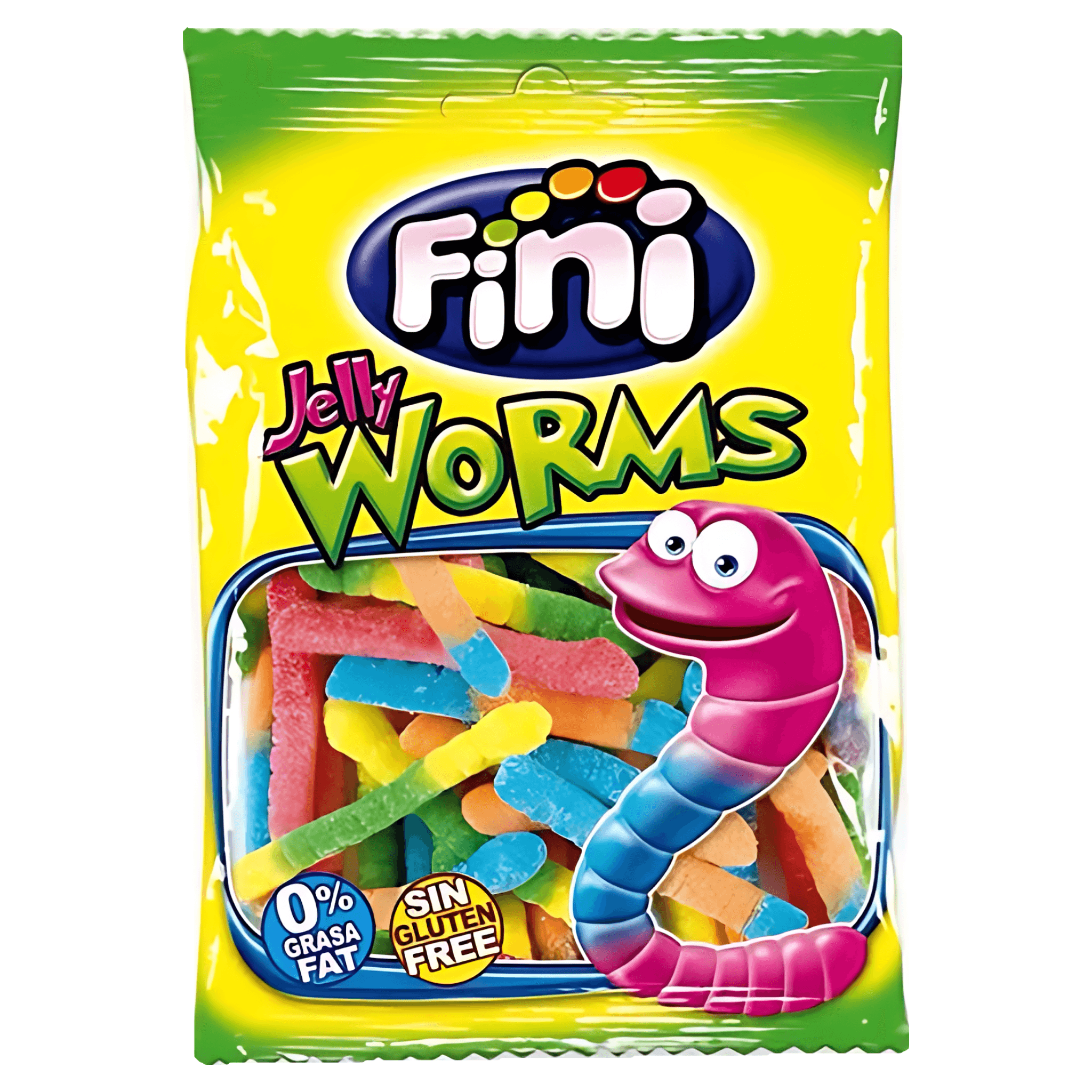 Jeleuri viermi acrisori Fini Jelly Worms, 80 g