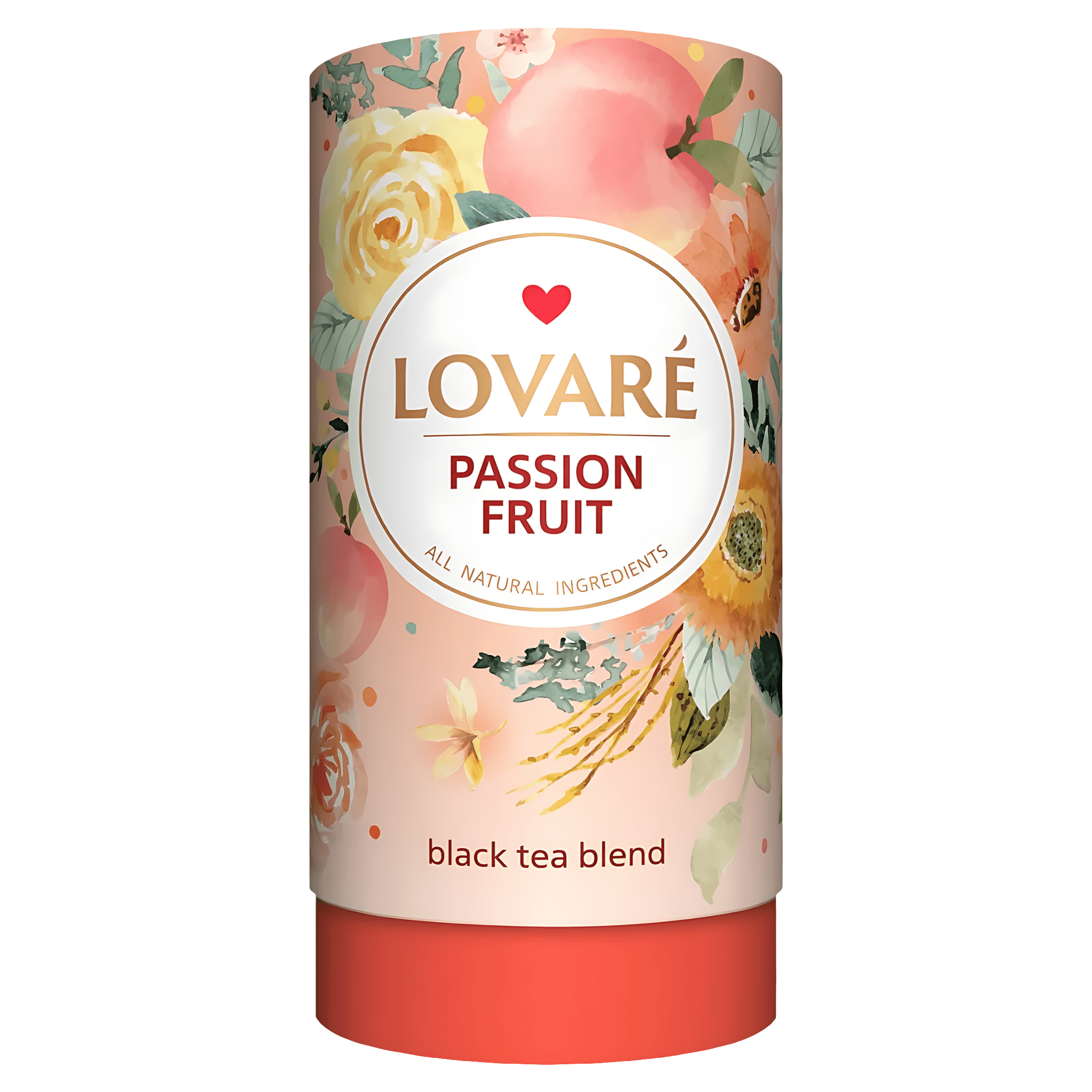 Amestec de ceai negru, plante si fructe Lovare Passion Fruit, 80 g