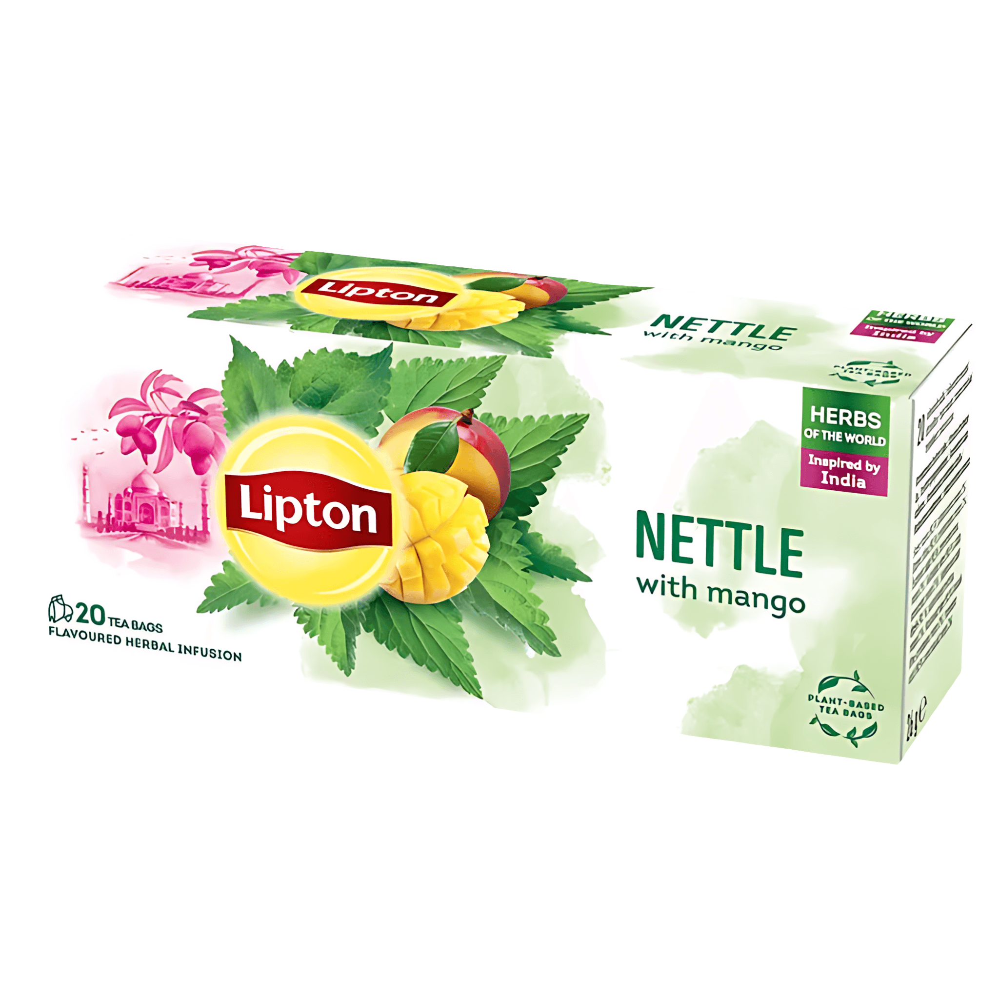 Ceai de fructe Lipton cu mango si nettle, 20 plicuri