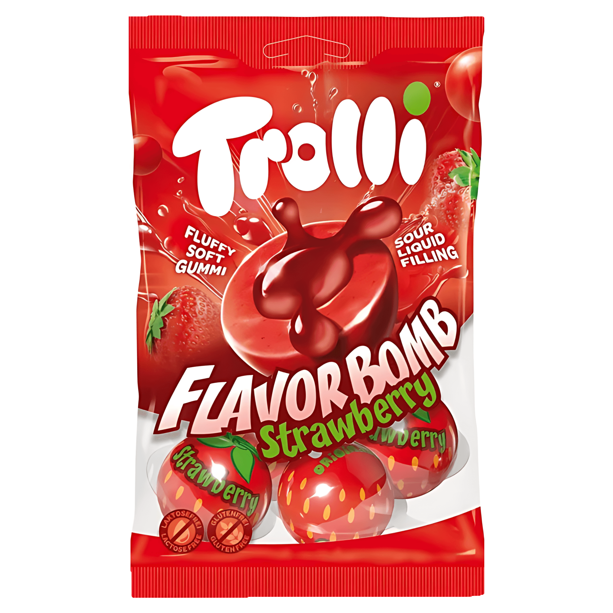 Bomboane gumate cu aroma de capsuni Trolli, 75 g