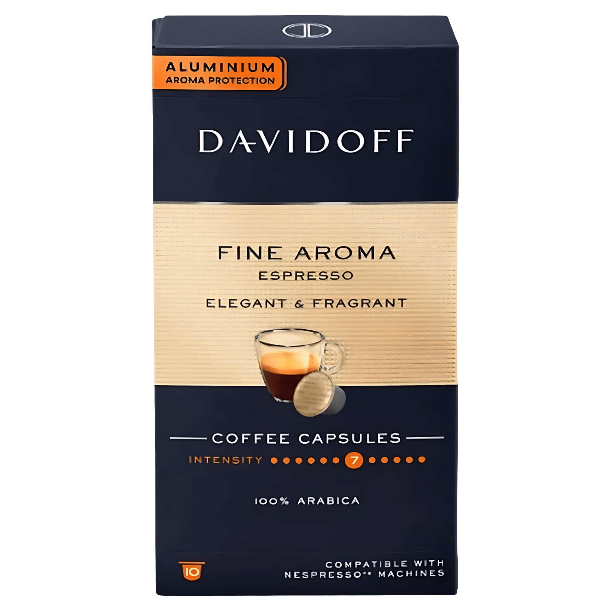 Capsule cafea Davidoff Fine Aroma Espresso, compatibile Nespresso, 10 capsule