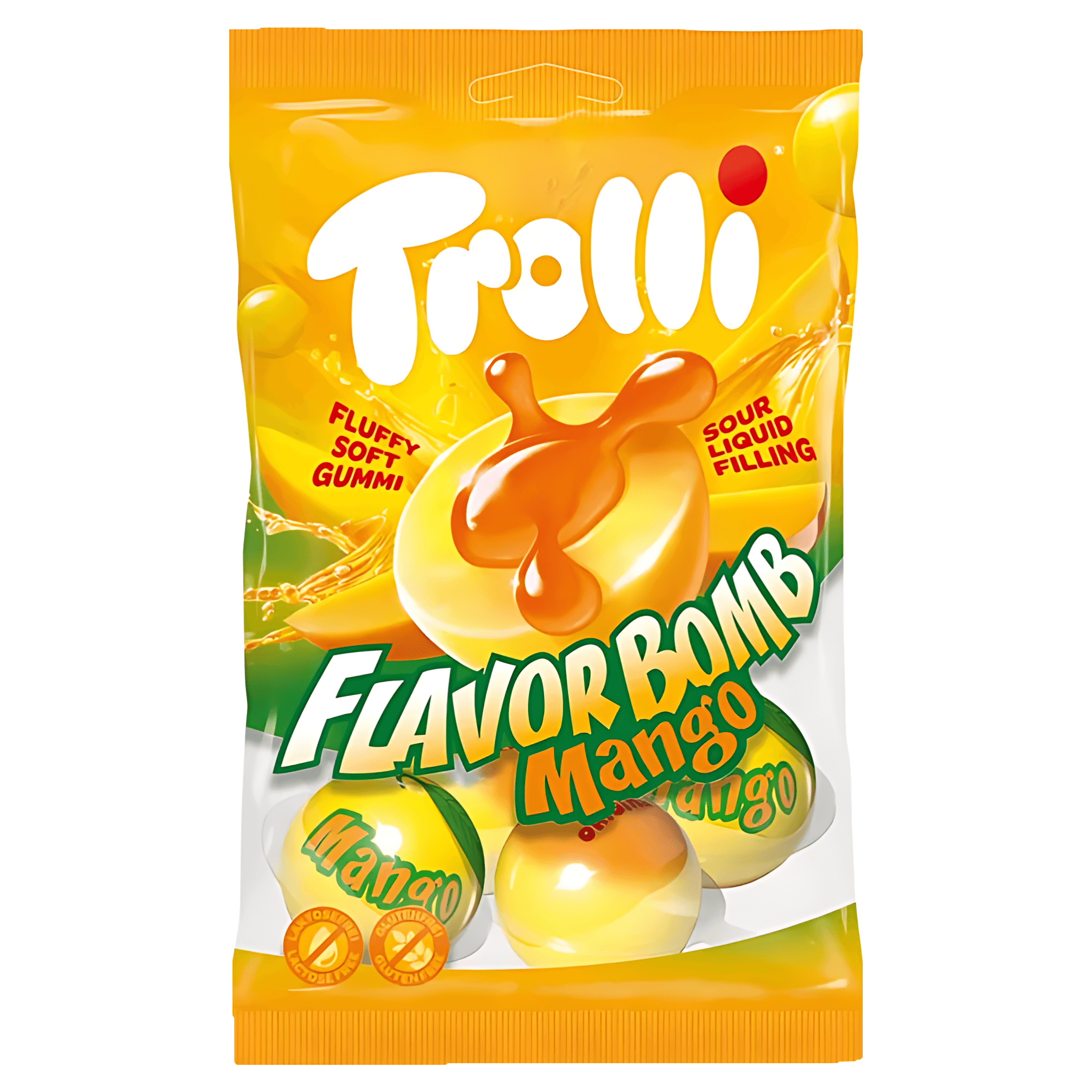Bomboane gumate cu aroma de mango Trolli, 75 g