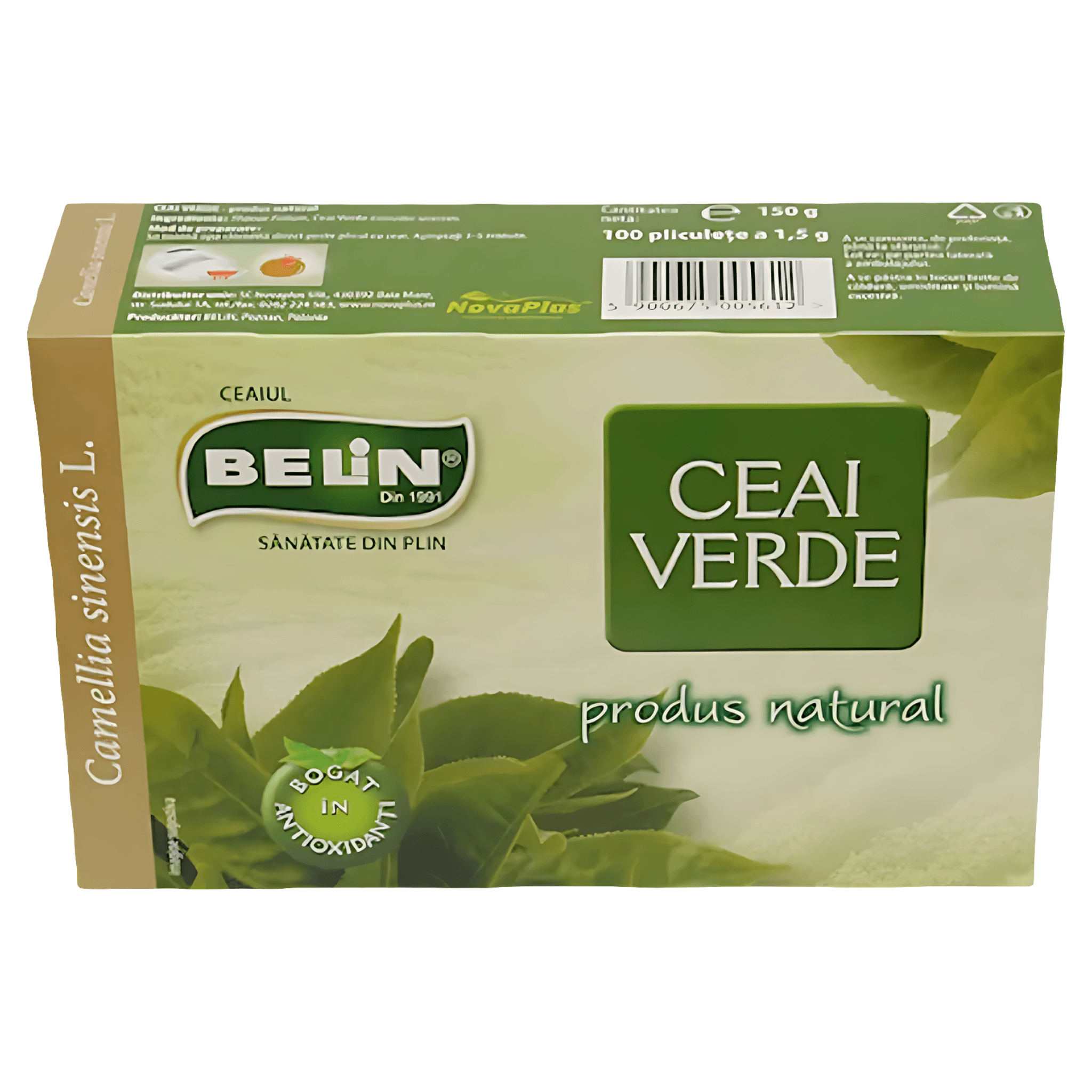 Ceai verde Belin, 100 plicuri x 1.5 g