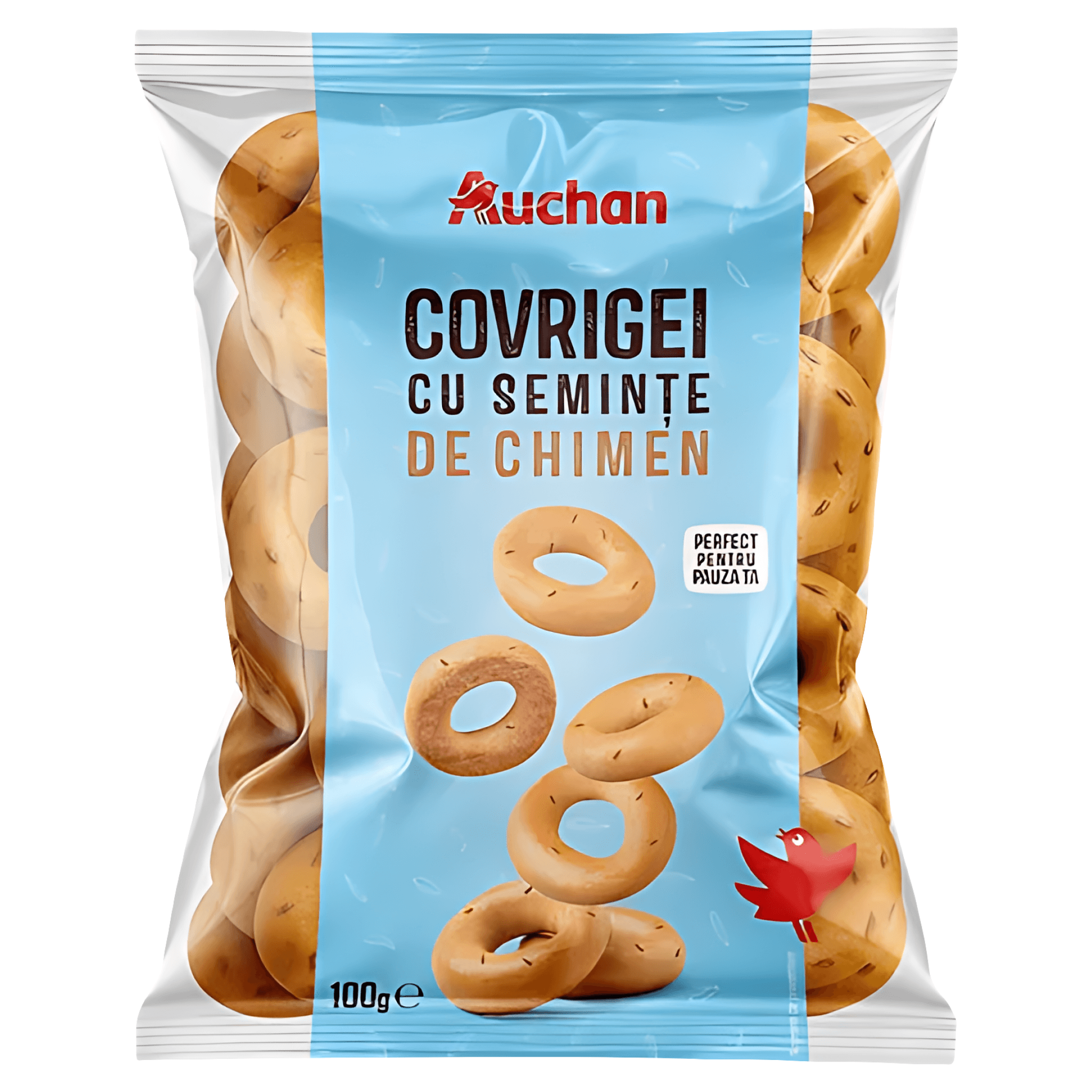 Covrigei cu seminte de chimen Auchan, 100 g