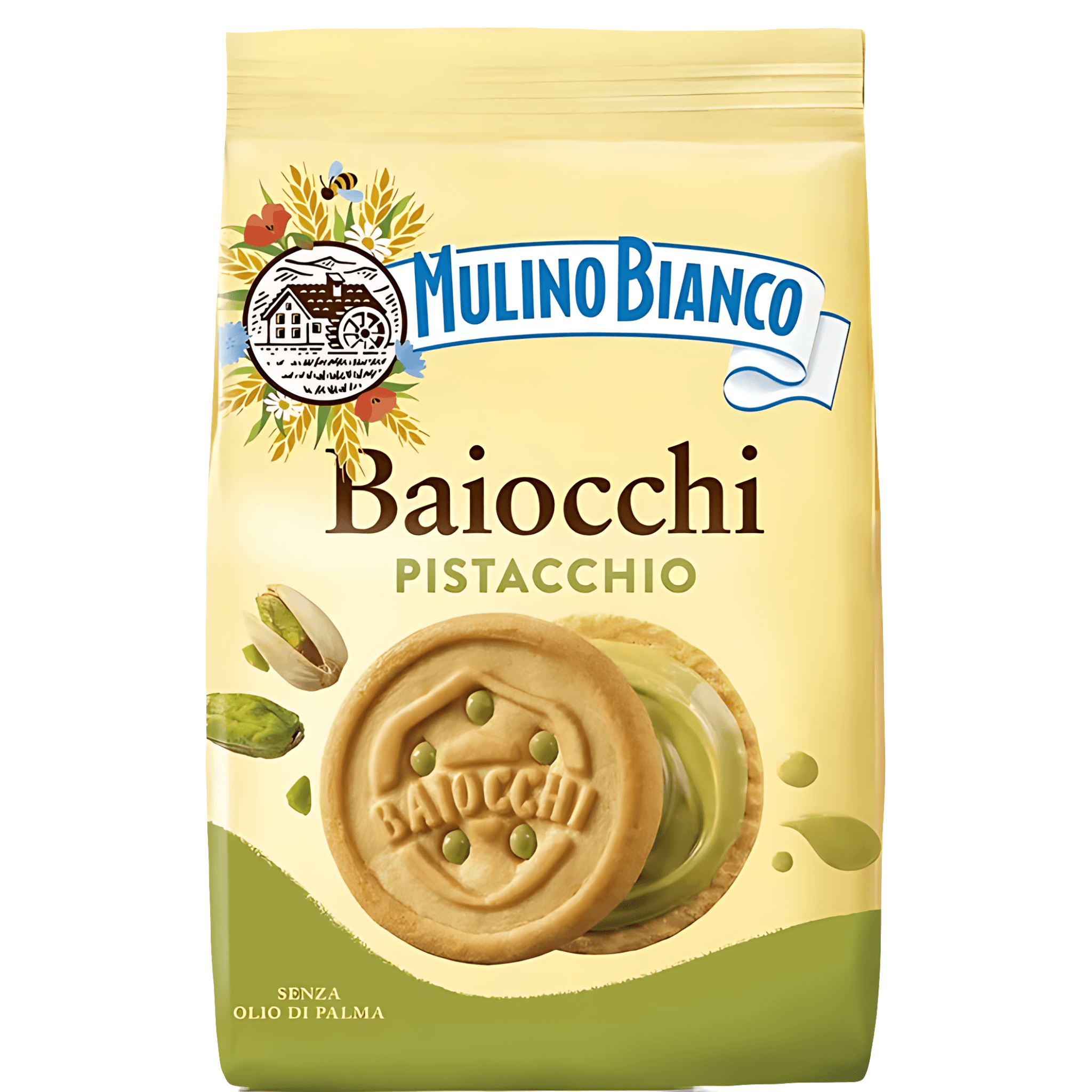 Biscuiti cu crema de fistic Mulino Bianco, 240 g