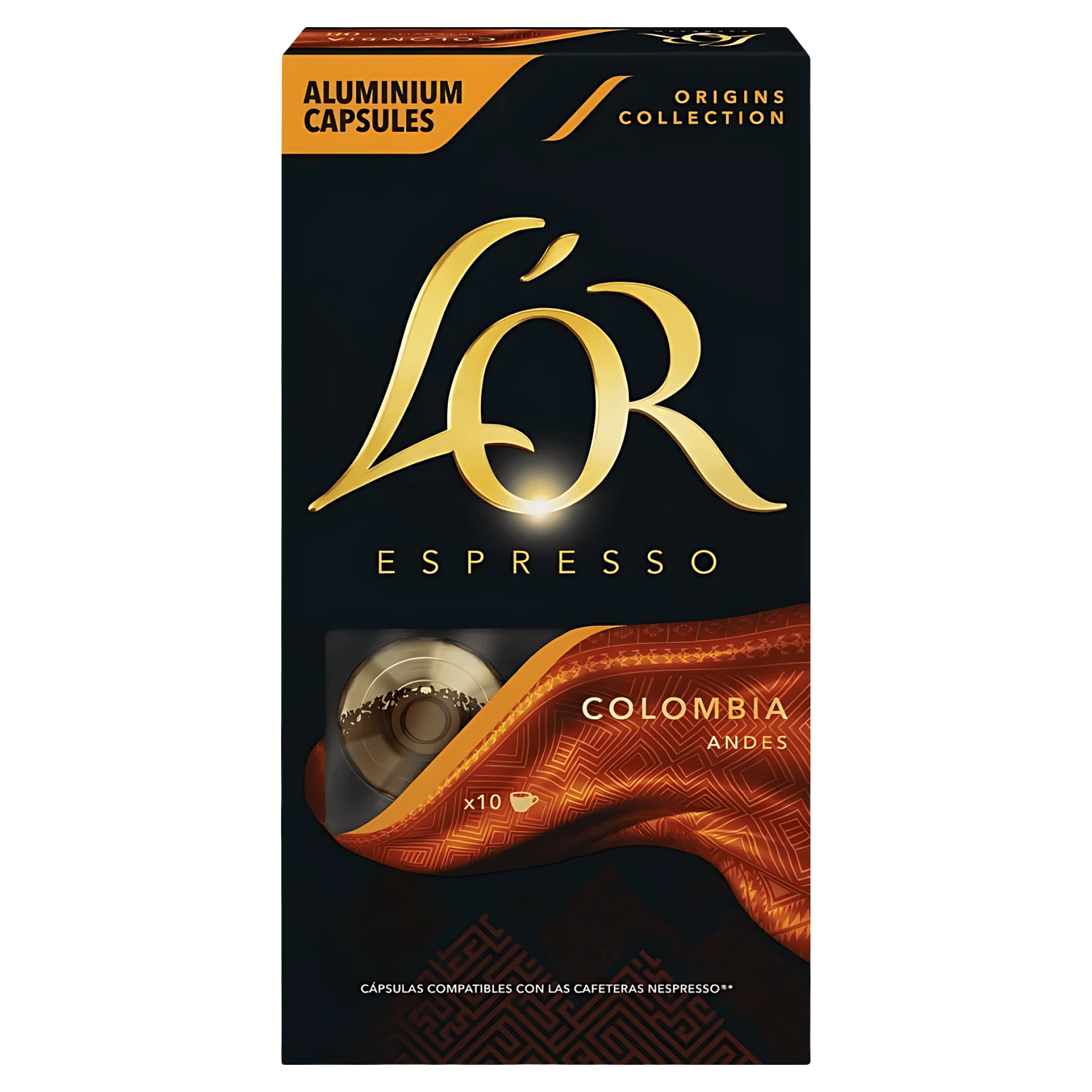 Capsule cafea L'Or Espresso Columbia, compatibile Nespresso, 10 capsule
