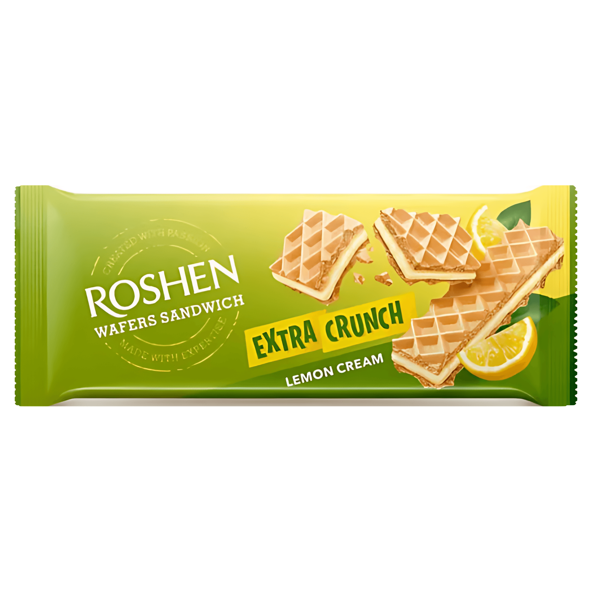 Napolitana cu crema de lamaie Roshen Extra Crunch, 142 g