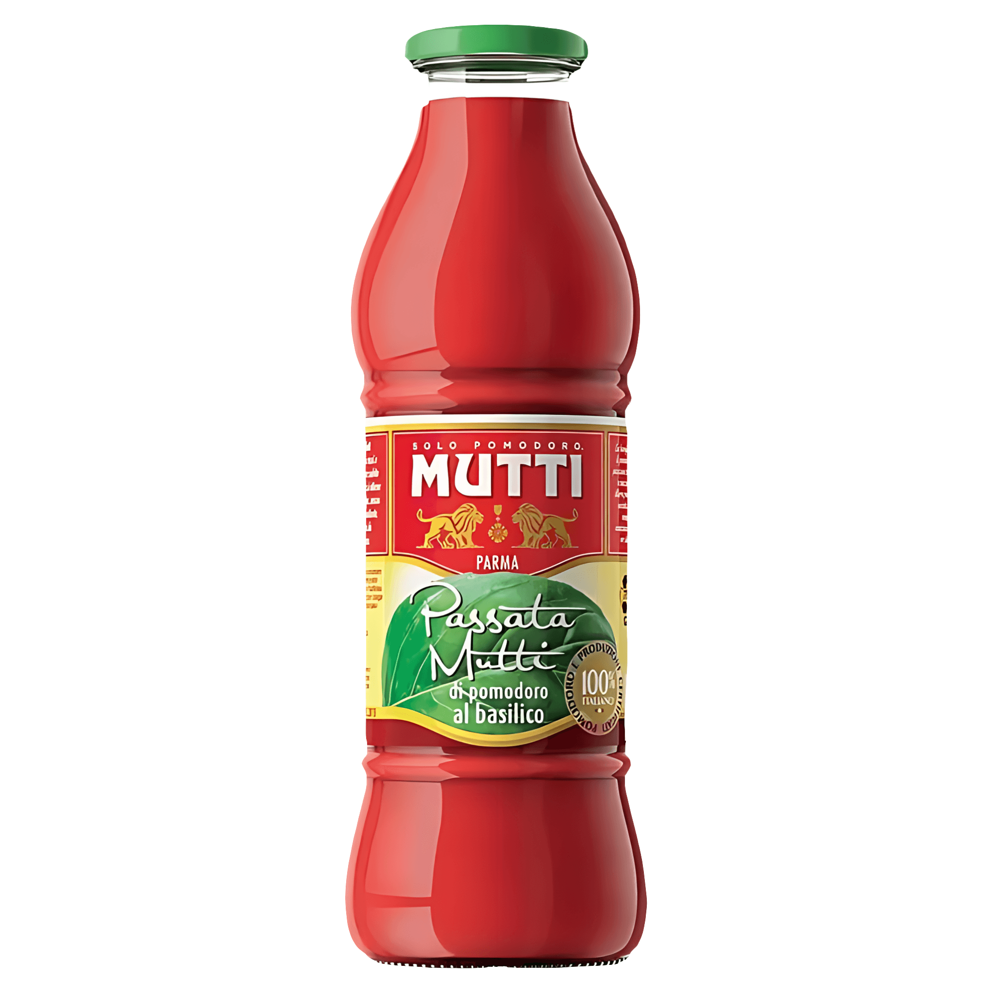 Rosii pasate cu busuioc Mutti, sticla 700 g