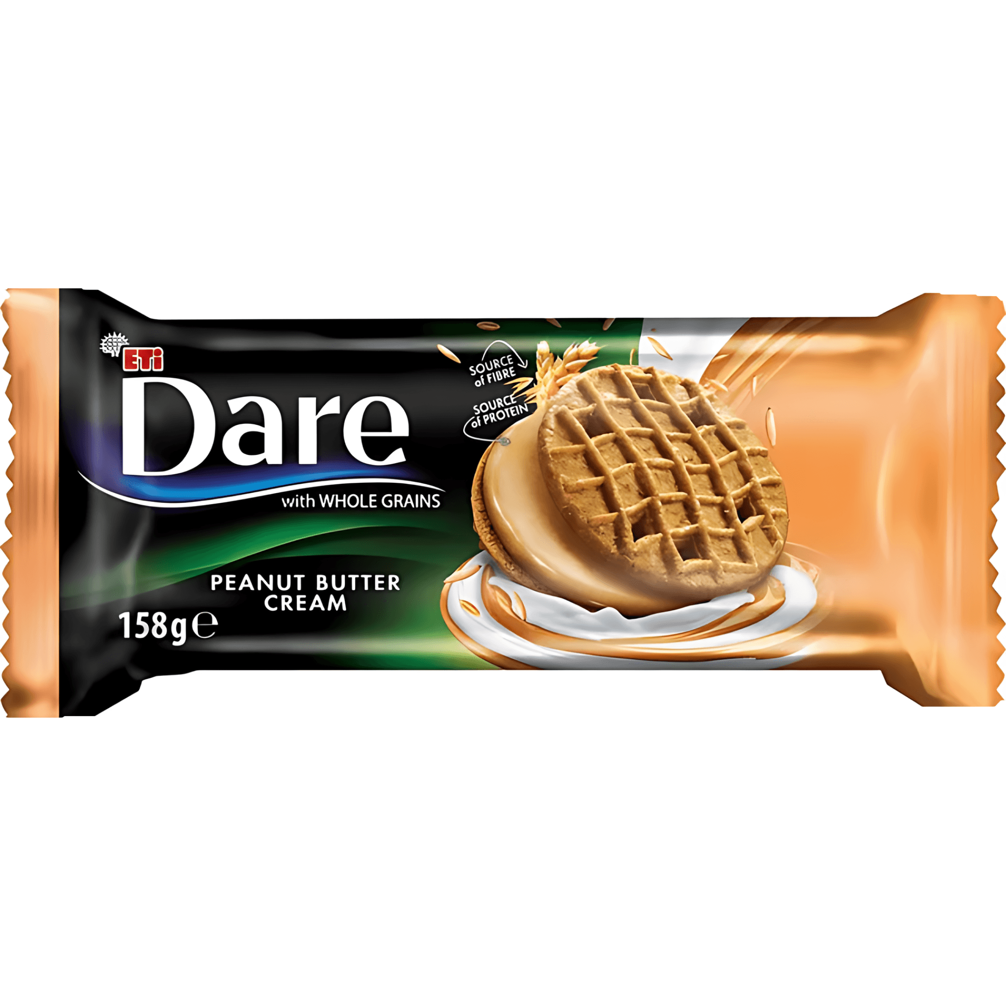 Biscuiti cu crema de arahide Dare, 158 g