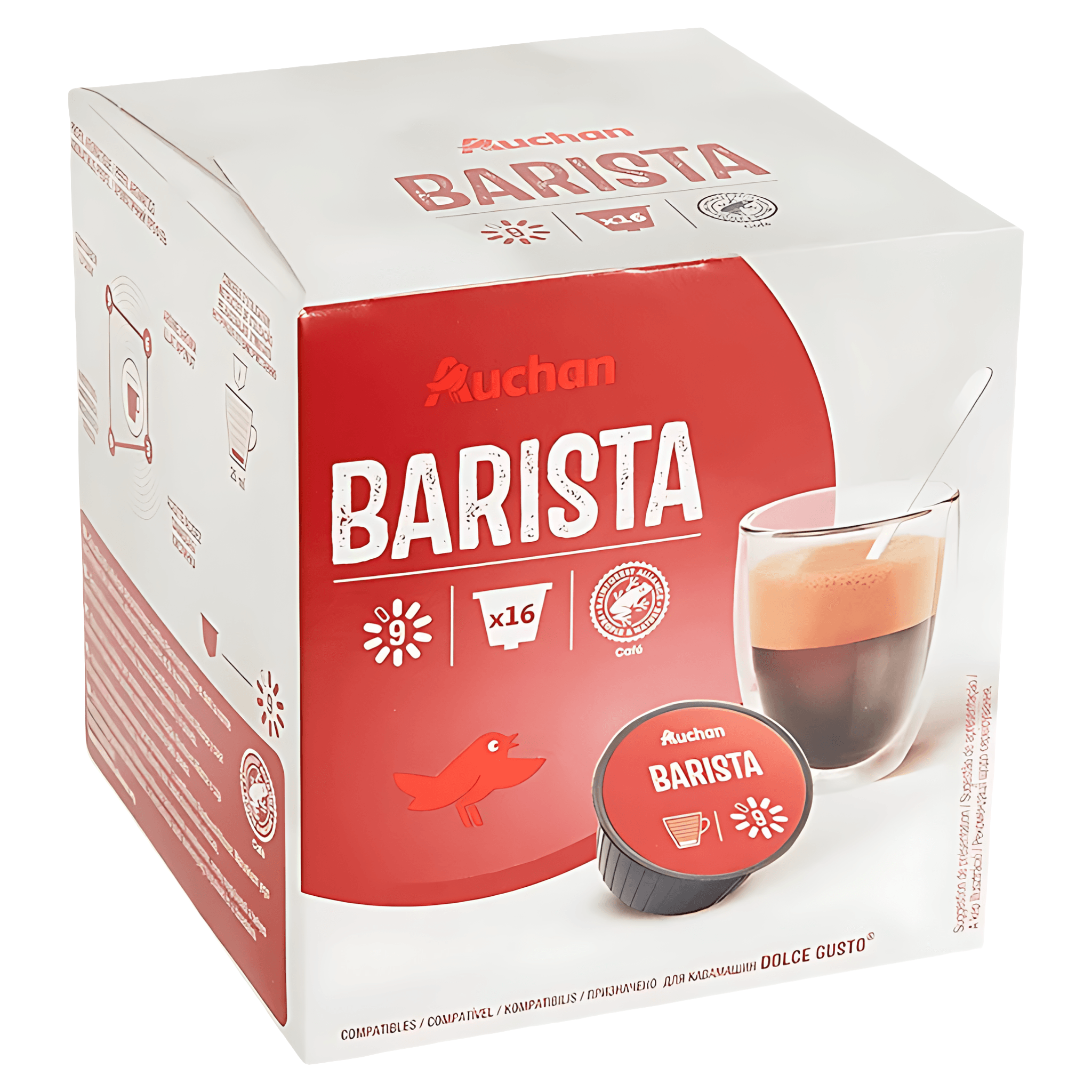 Capsule cafea Auchan Barista, compatibile Dolce Gusto, 16 capsule