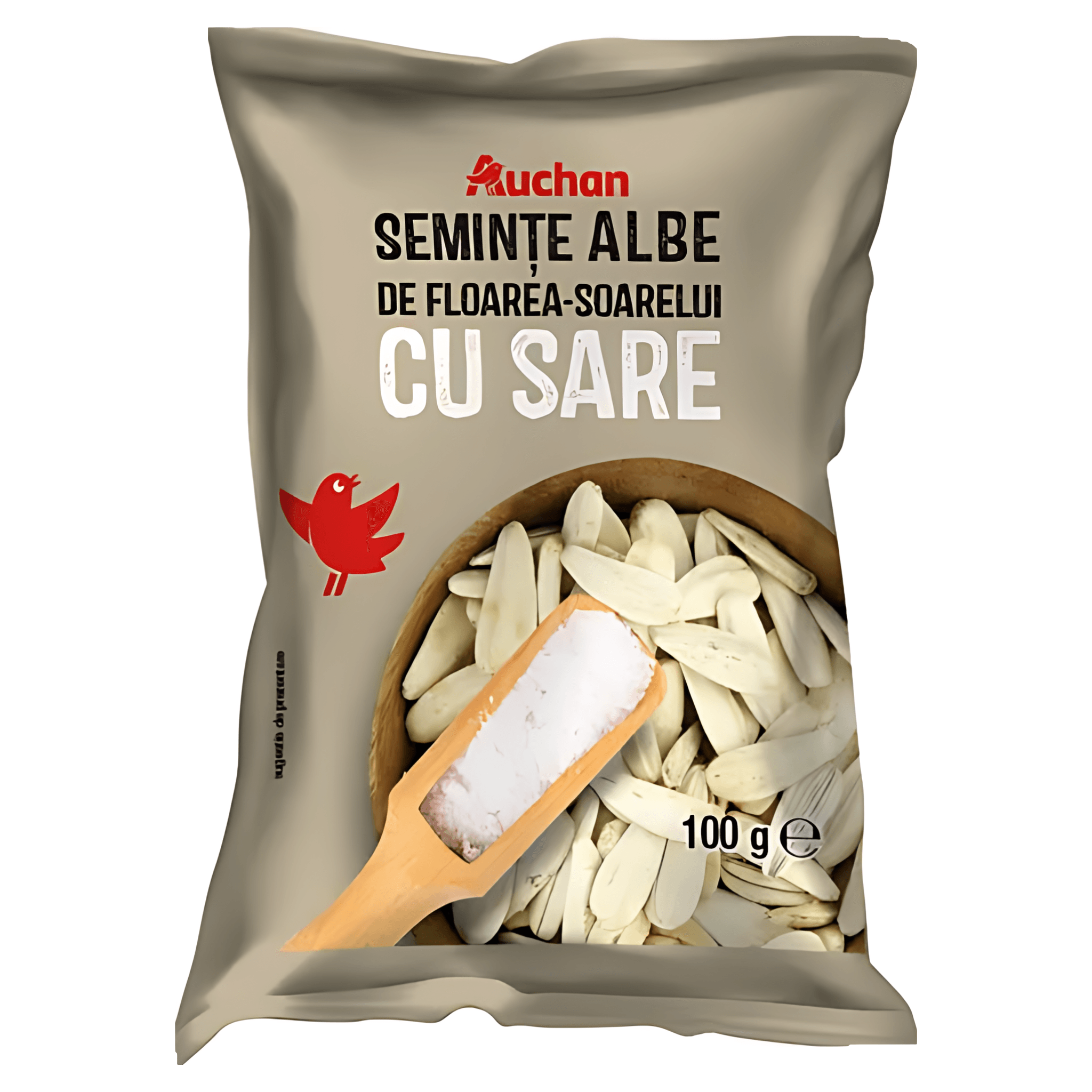 Seminte albe de floarea-soarelui Auchan, coapte si sarate, 100 g