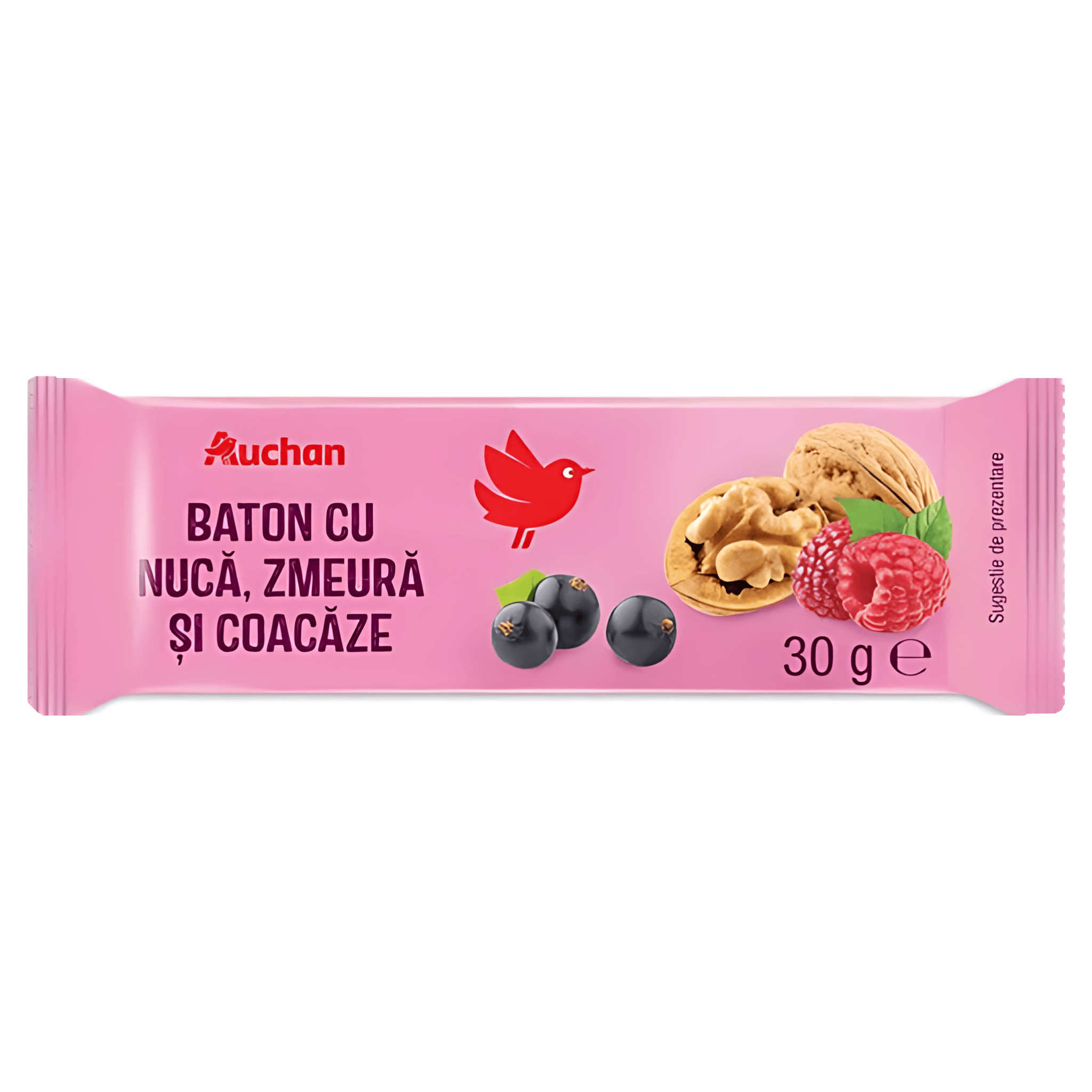 Baton cu nuca, zmeura si coacaze Auchan, 30 g