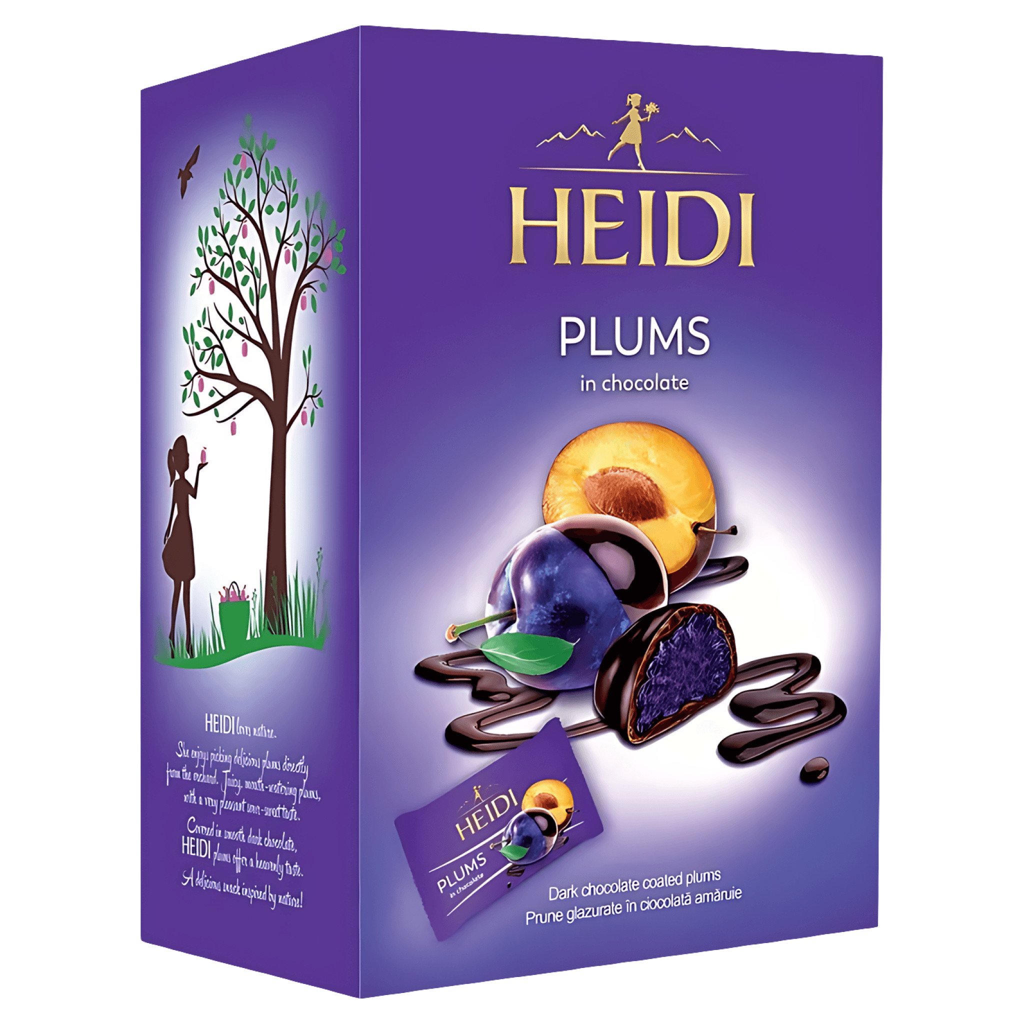 Praline cu prune si ciocolata amaruie Heidi, 185g