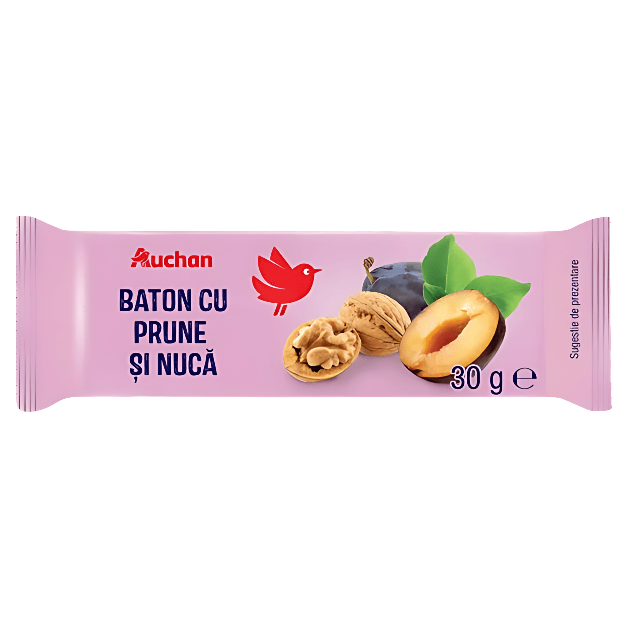 Baton cu prune si nuca Auchan, 30 g