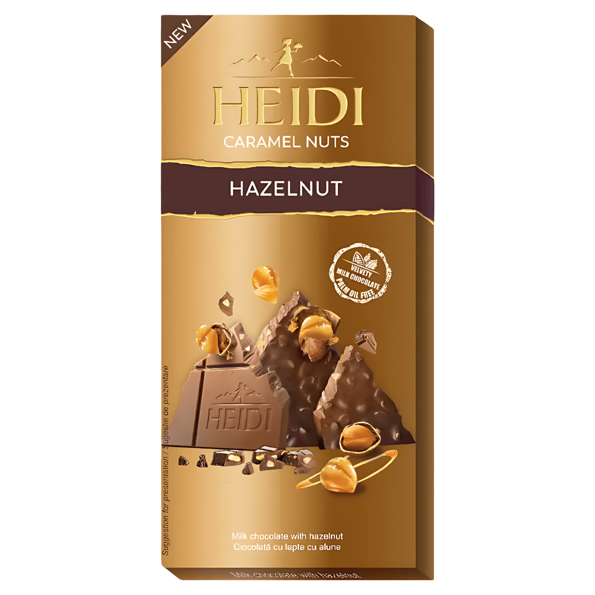 Ciocolata cu lapte si migdale caramelizate Heidi, 80 g