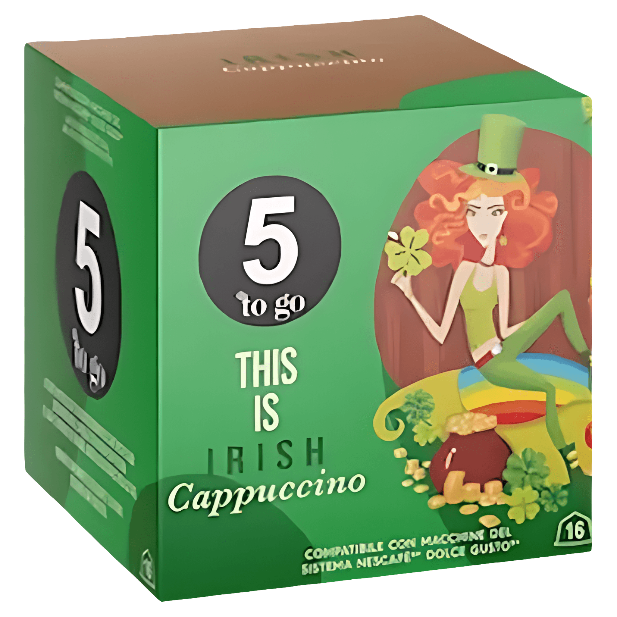 Capsule cafea 5 To Go This is Irish Cappuccino, compatibile Dolce Gusto, 16 capsule