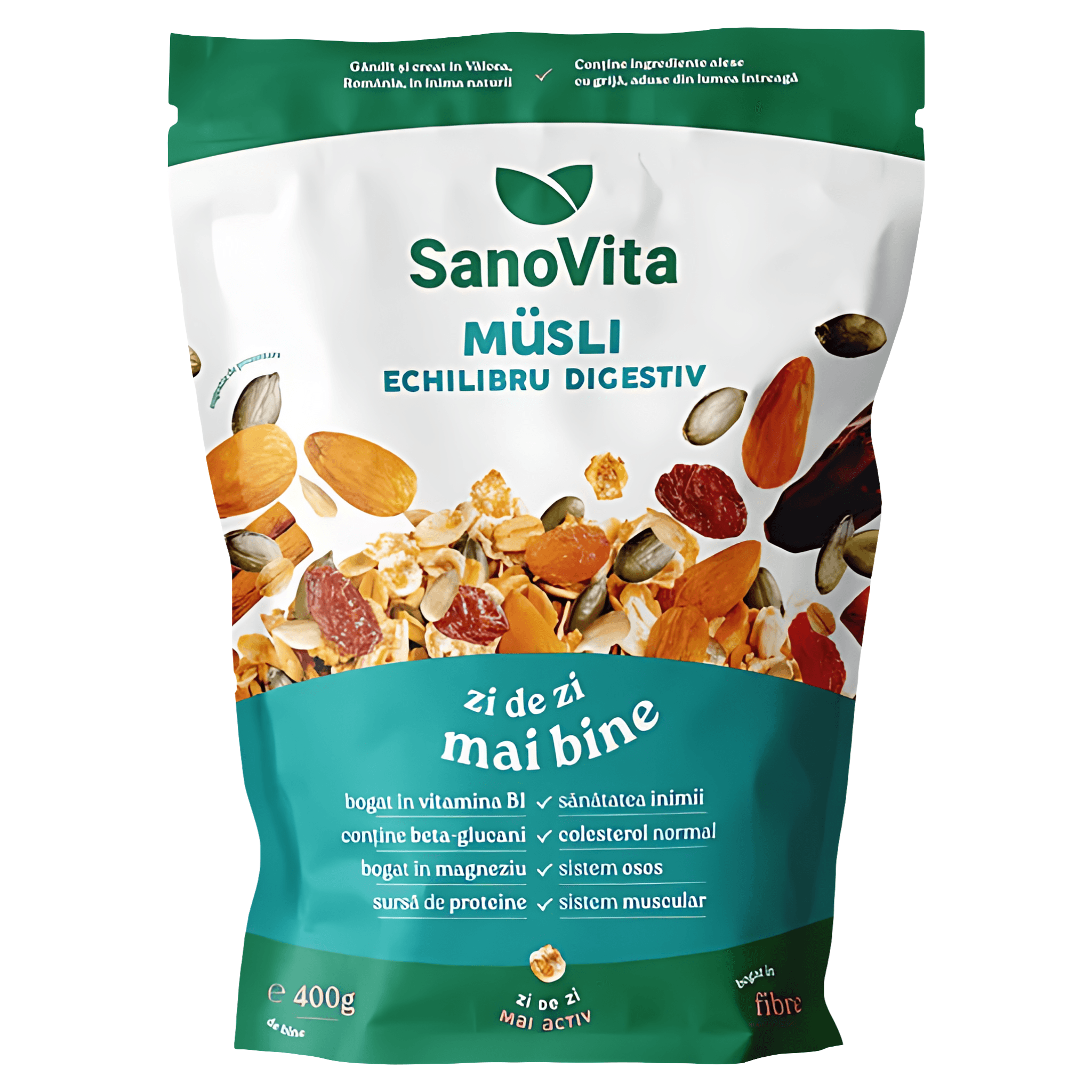 Musli echilibru digestiv SanoVita, 400 g