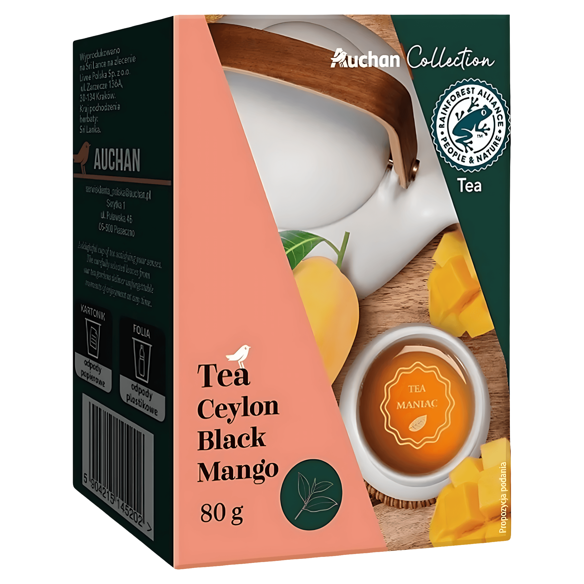 Ceai negru cu mango Auchan, 80g