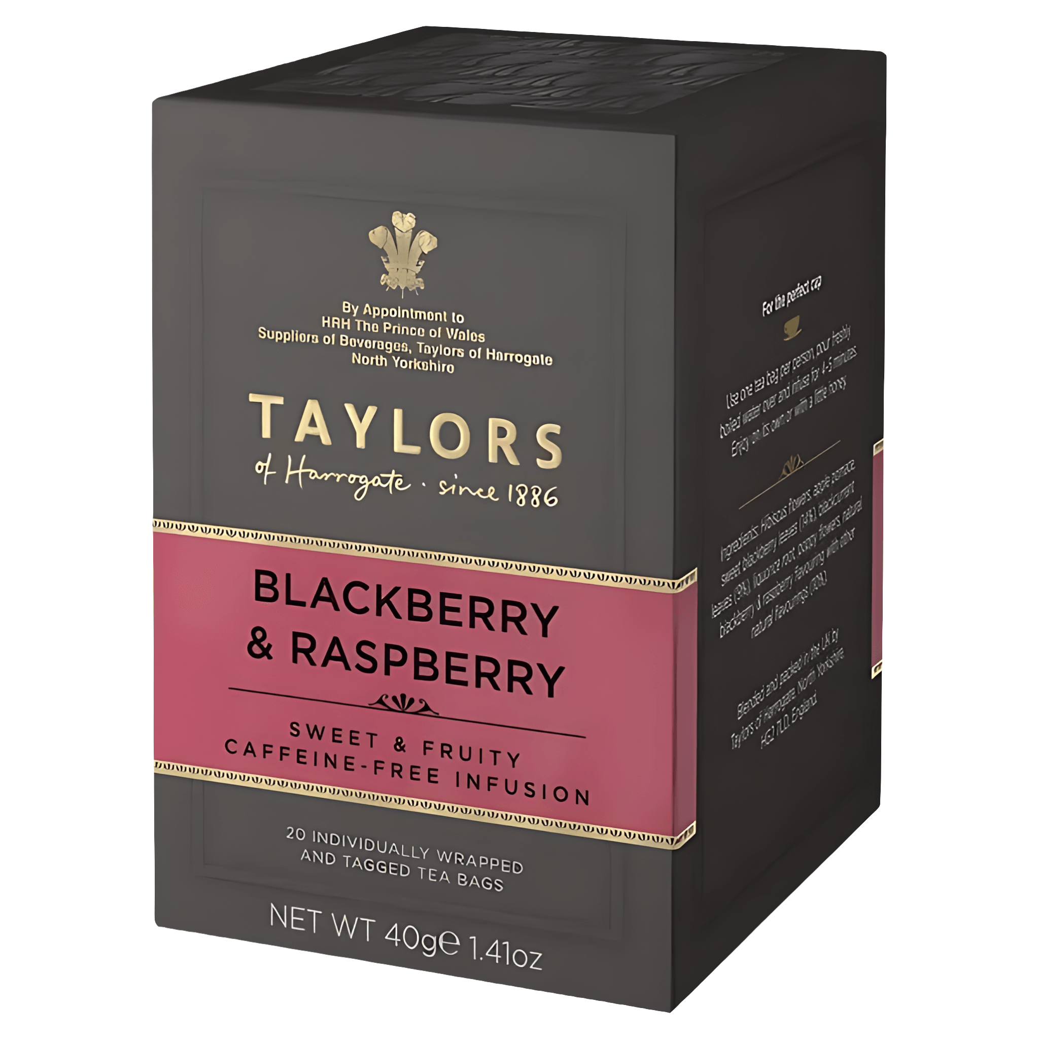 Ceai infuzie Taylors cu gust de mure si zmeura, 40 g