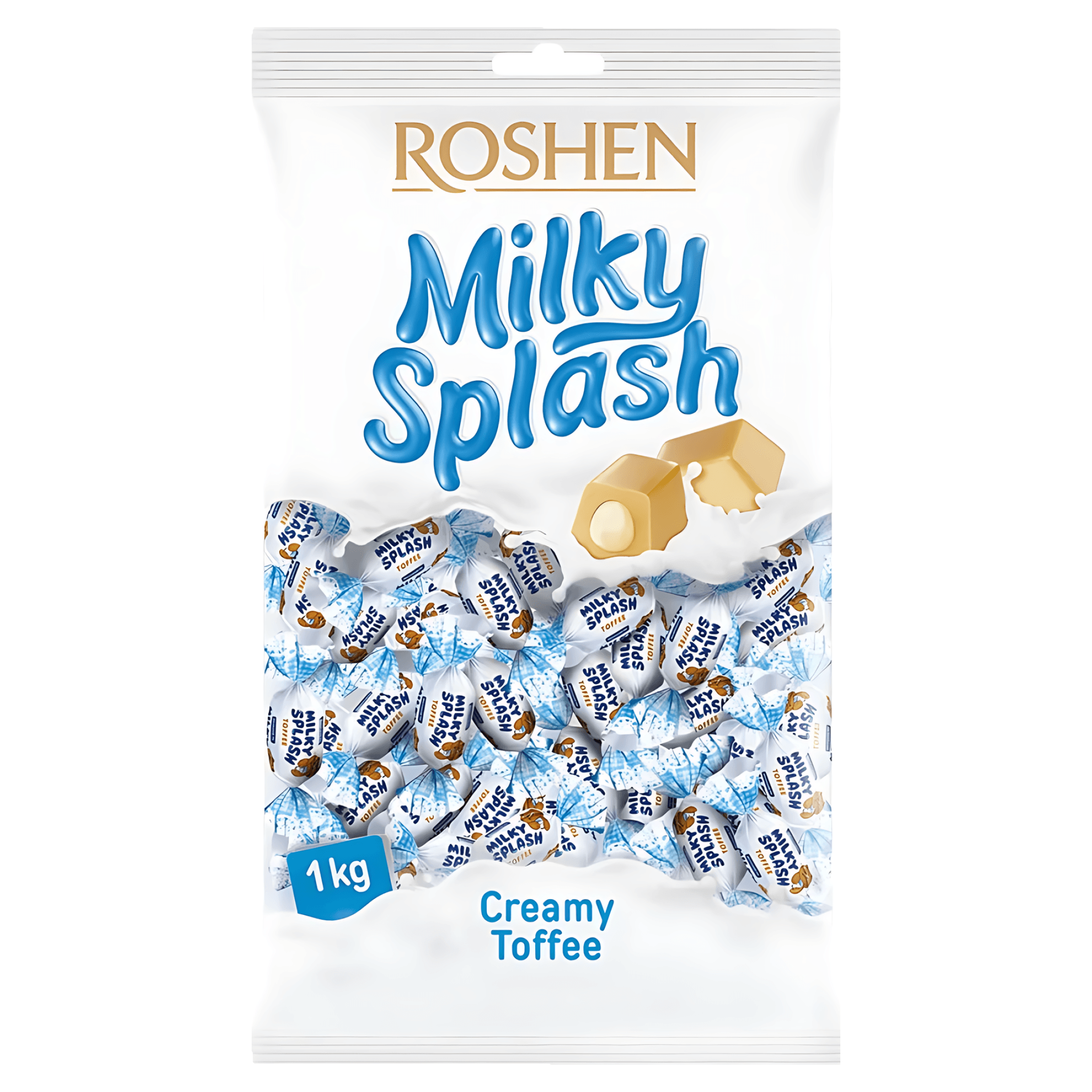 Caramele umplute cu crema de lapte Roshen Milky Splash, 1 kg