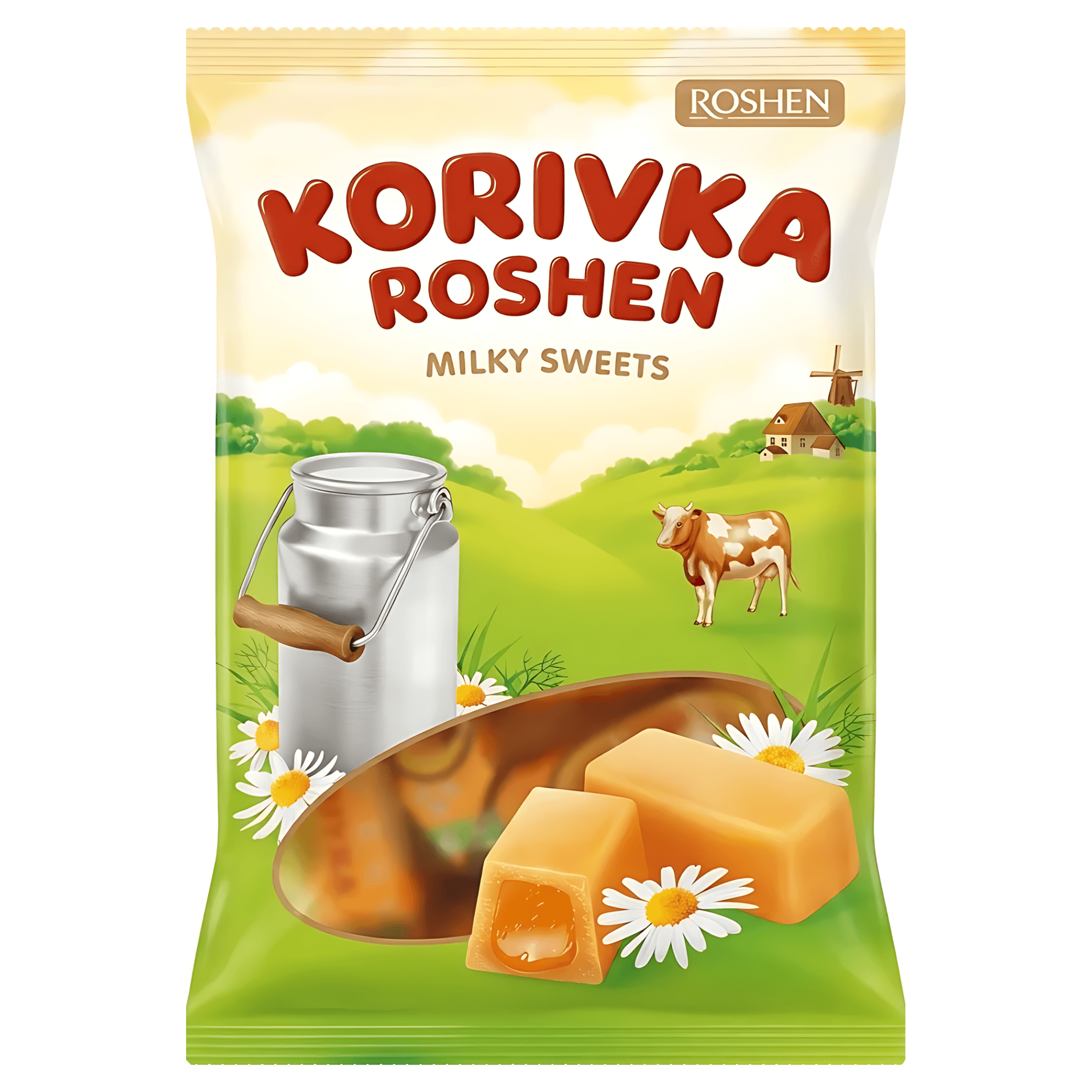 Caramele umplute cu lapte si caramel Roshen, 1 kg