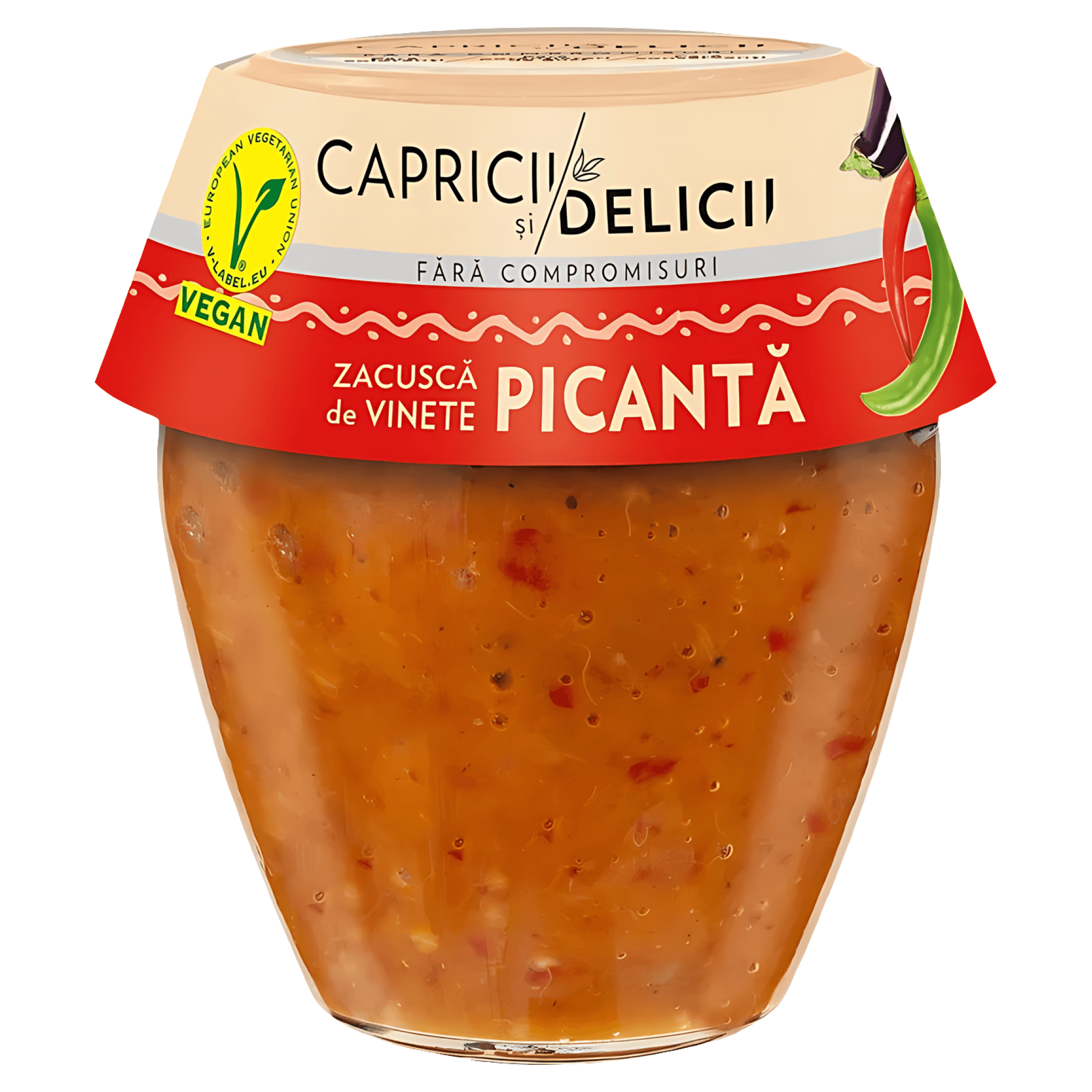 Zacusca de vinete picanta Capricii si Delicii, 290 g