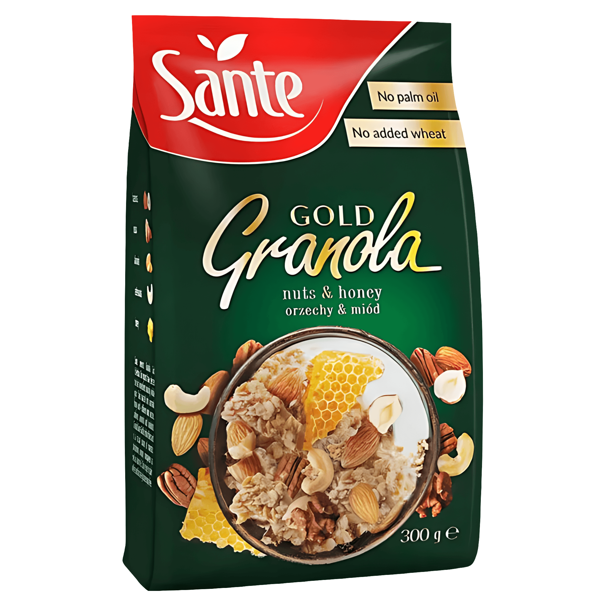 Cereale integrale cu nuci si miere Sante Granola Gold, 300 g