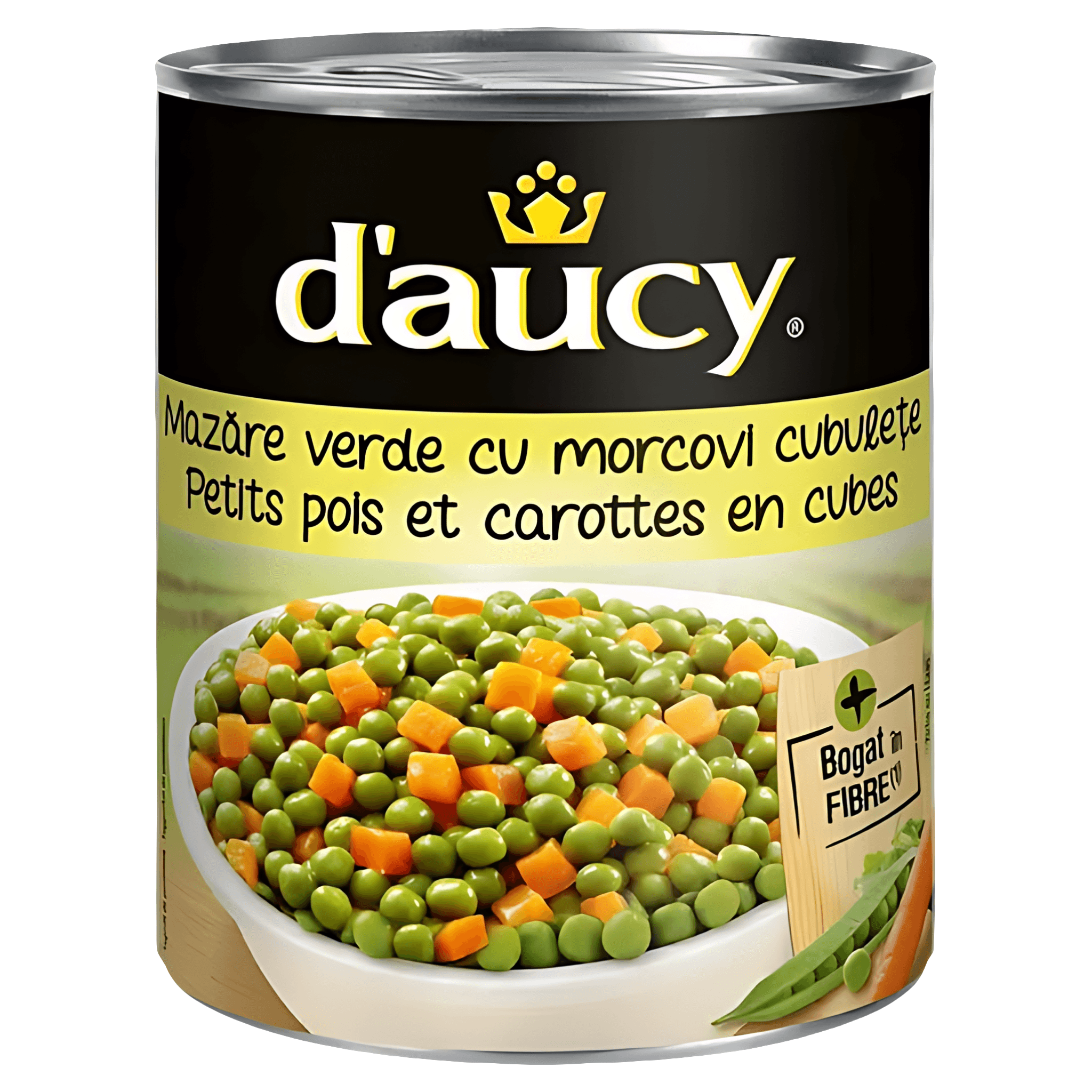 Mazare verde cu morcovi D'aucy, 800 g
