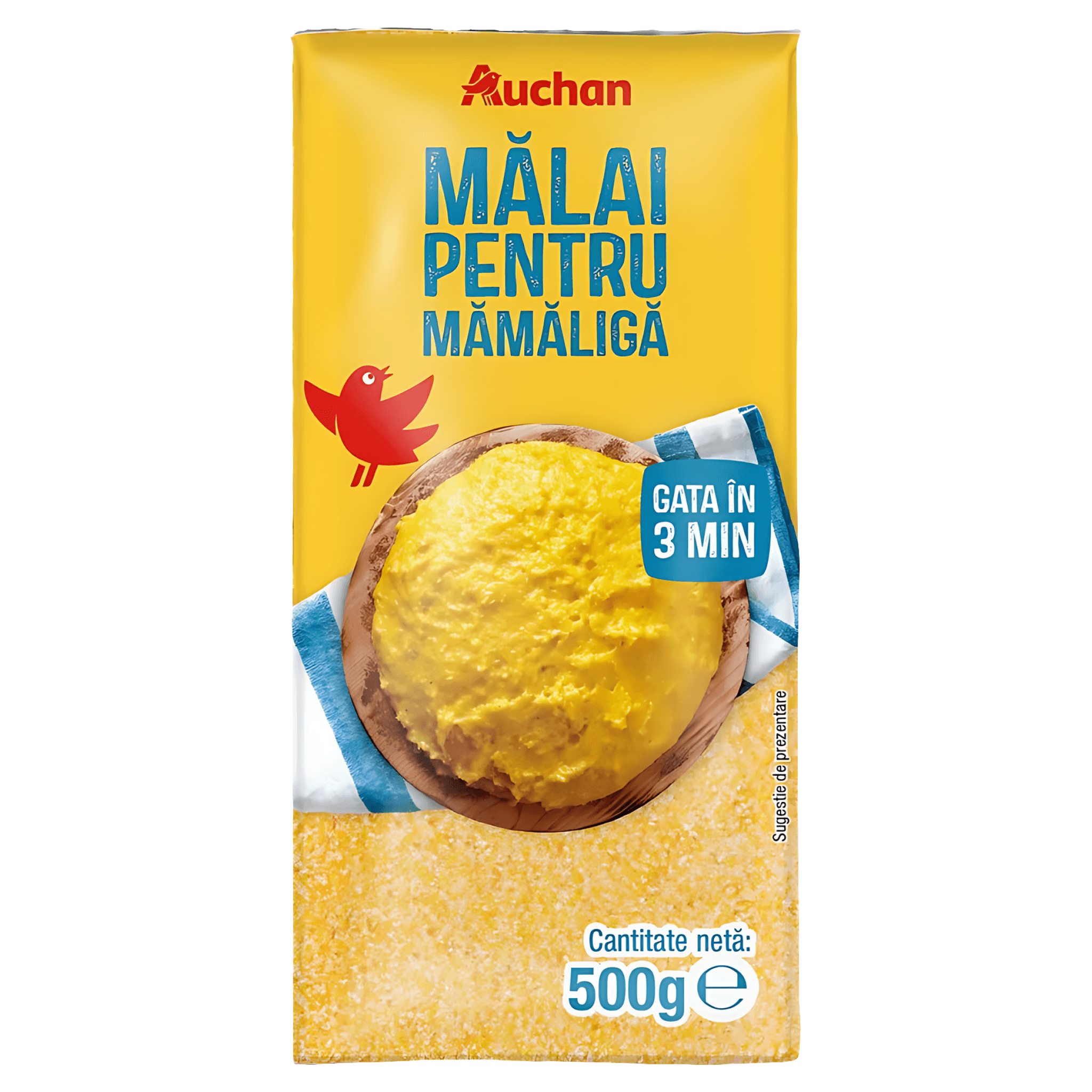 Malai pentru mamaliga Auchan, gata in 3 minute, 500 g