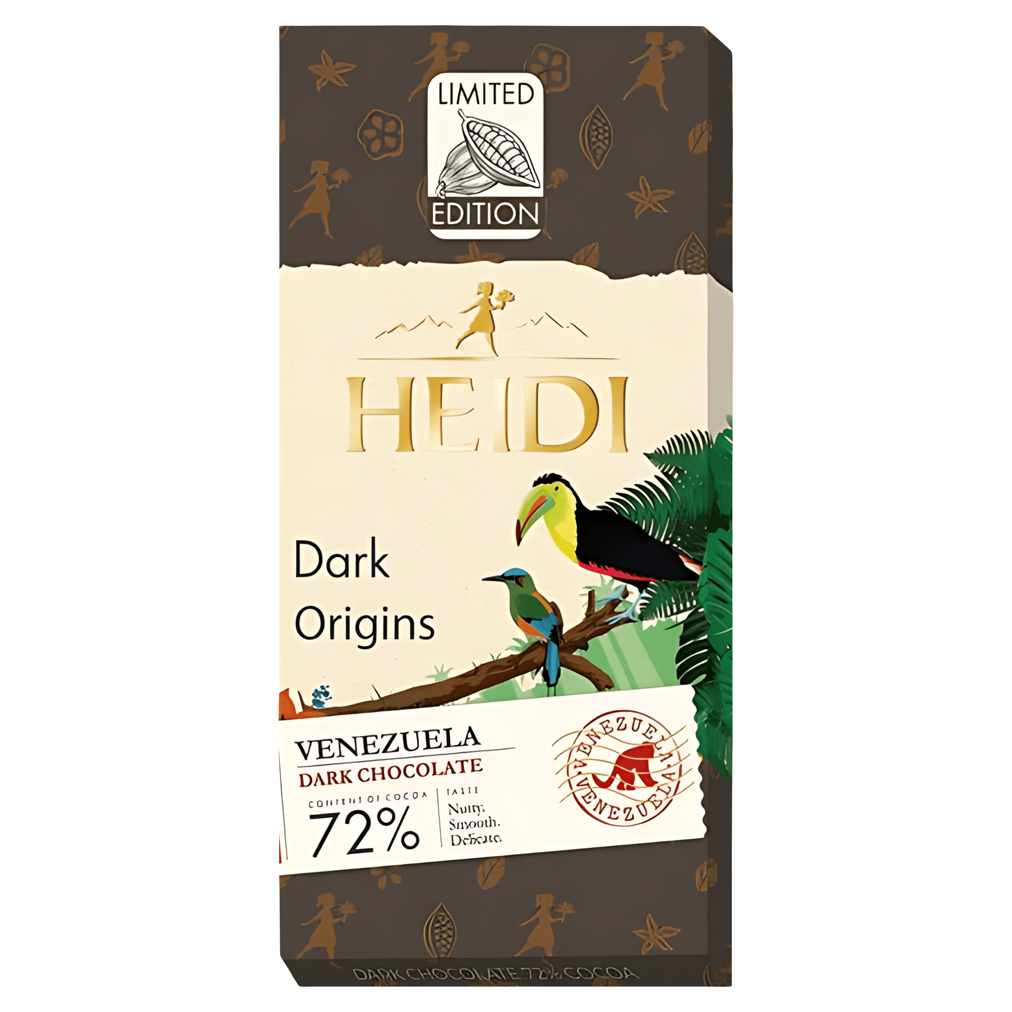 Ciocolata neagra cu 72% cacao Heidi Venezuela, 50 g