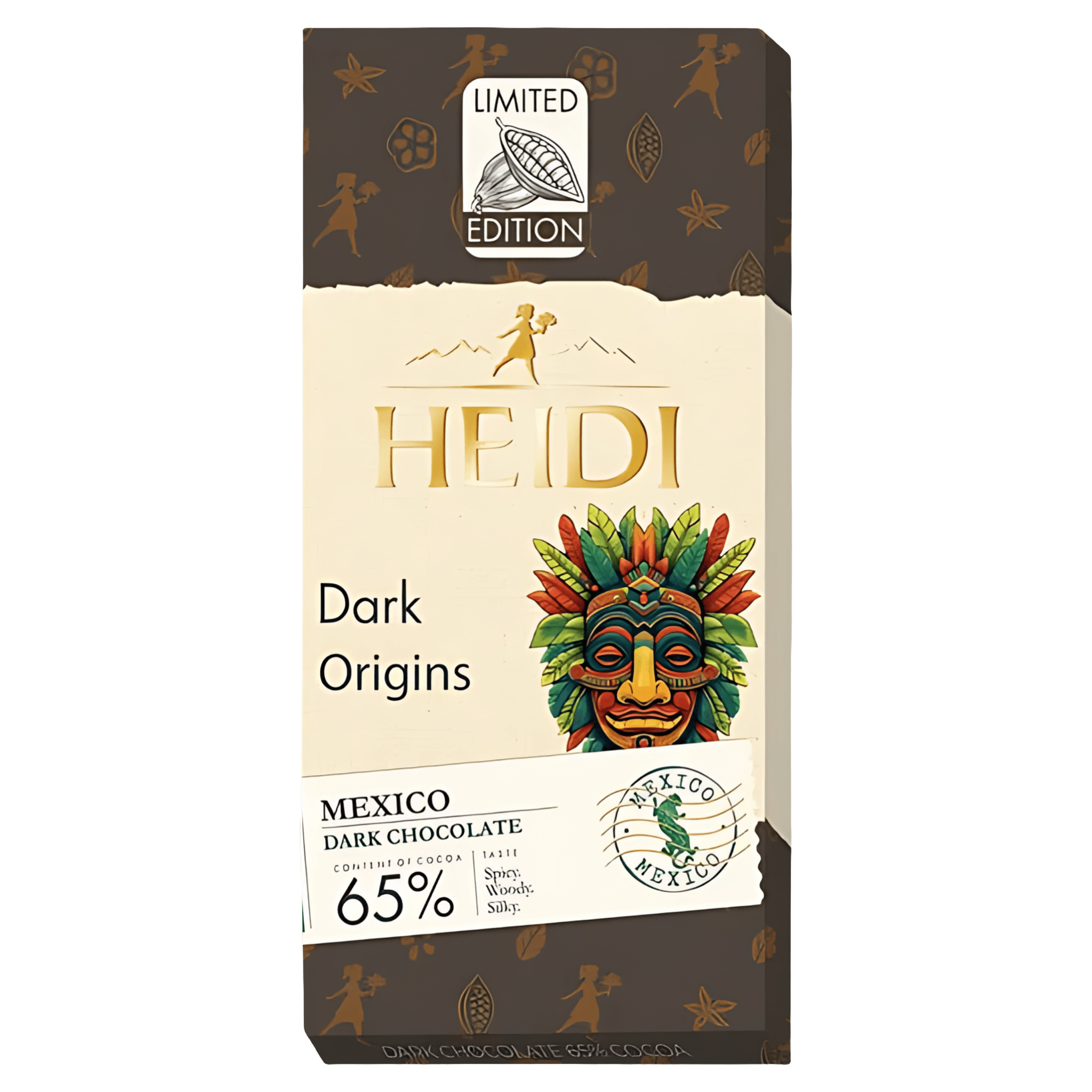 Ciocolata neagra cu 65% cacao Heidi Mexico, 50 g