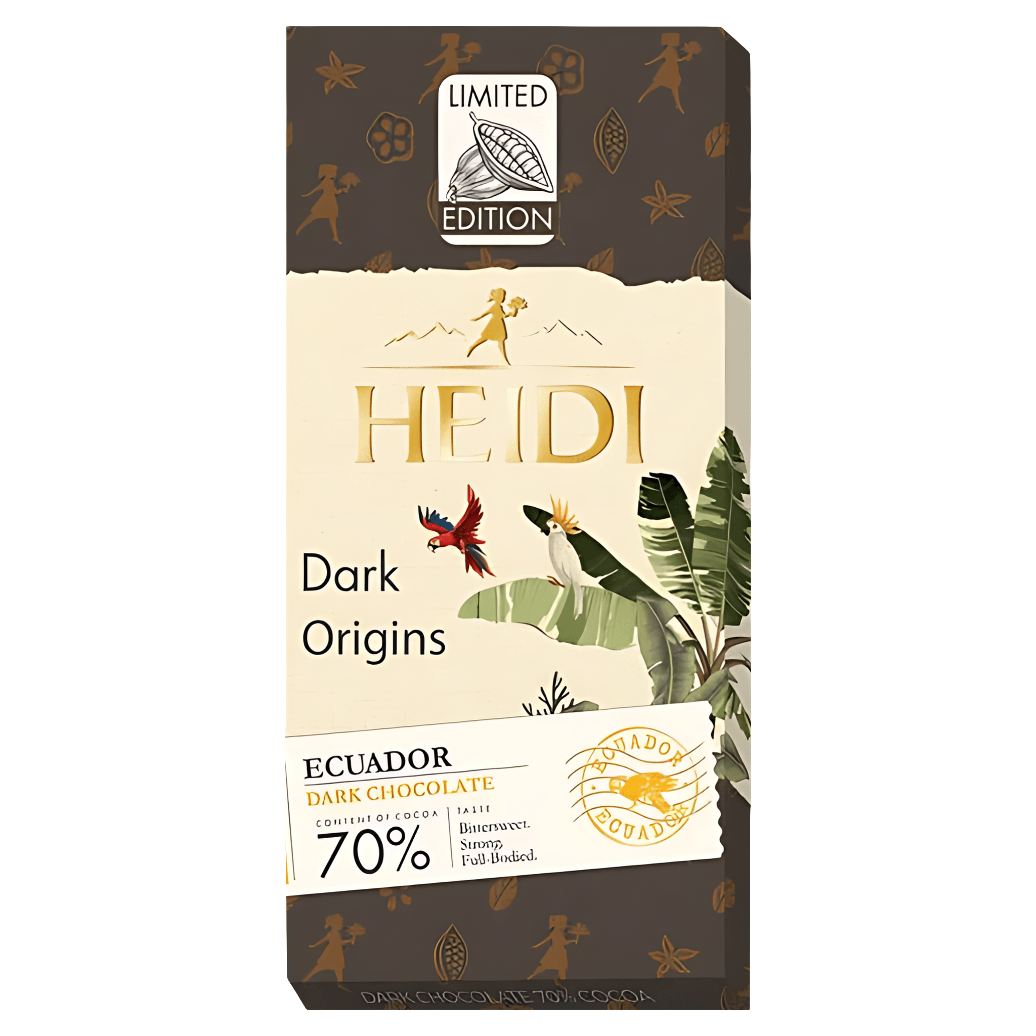 Ciocolata neagra cu 70% cacao Heidi Ecuador, 50 g