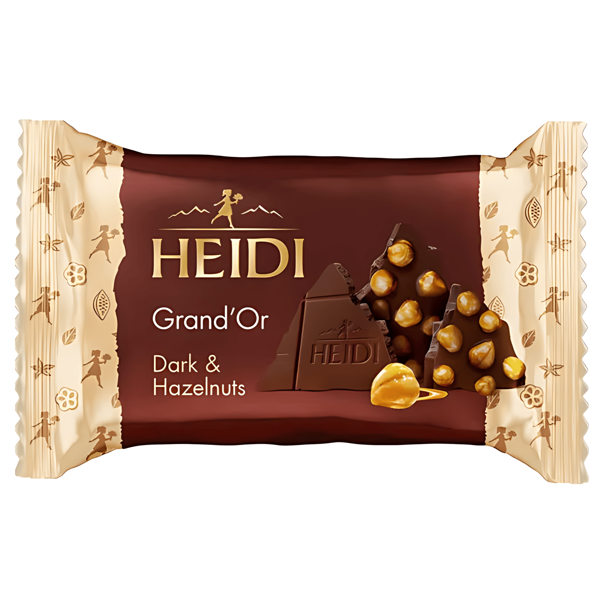 Ciocolata neagra cu alune de padure caramelizate Heidi Grand'Or, 27 g
