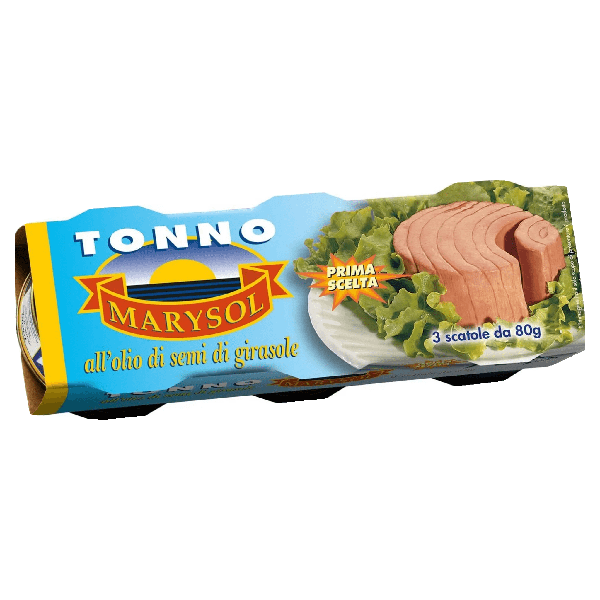 Ton bucati in ulei de floarea soarelui Marysol, 3 x 80 g