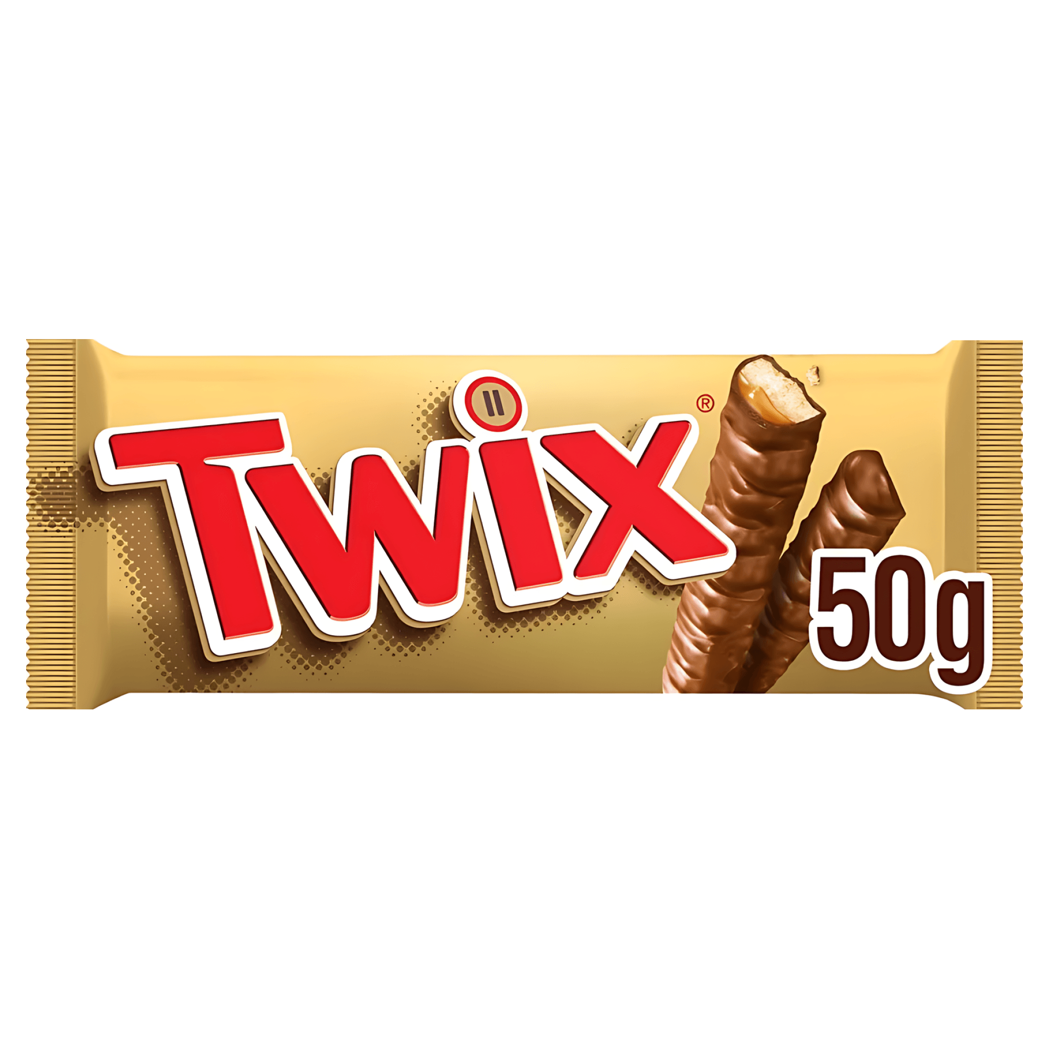 Baton cu biscuite si caramel invelit in ciocolata cu lapte Twix, 2 x 25 g
