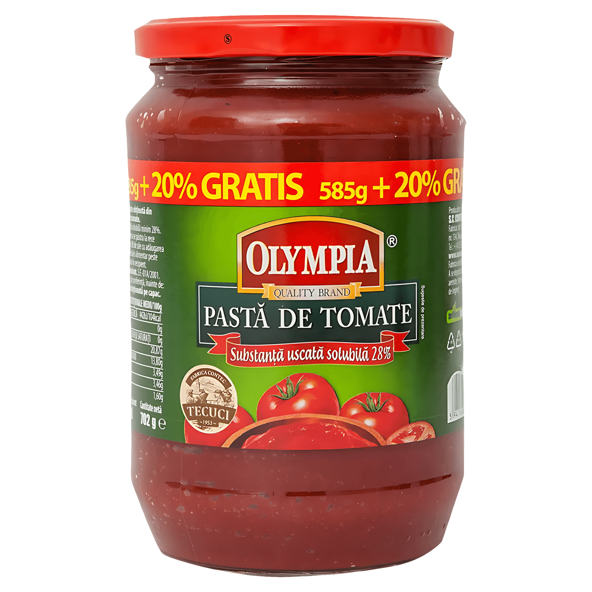 Pasta de tomate Olympia 585g + 20% produs