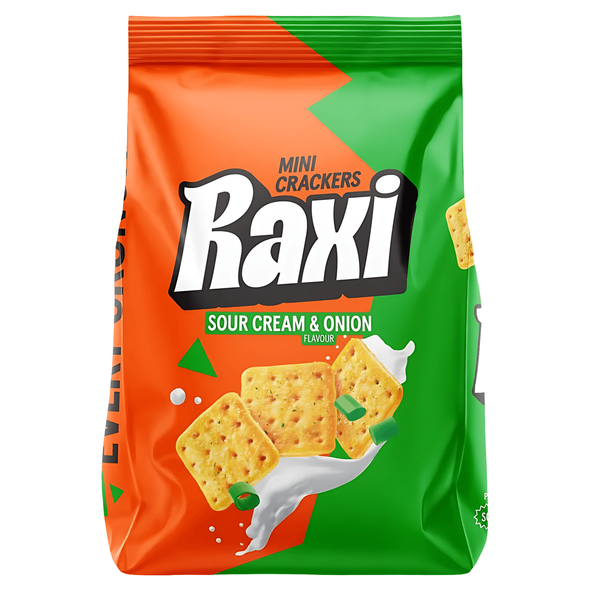 Mini crackers cu aroma de smantana si ceapa Raxi, 100 g