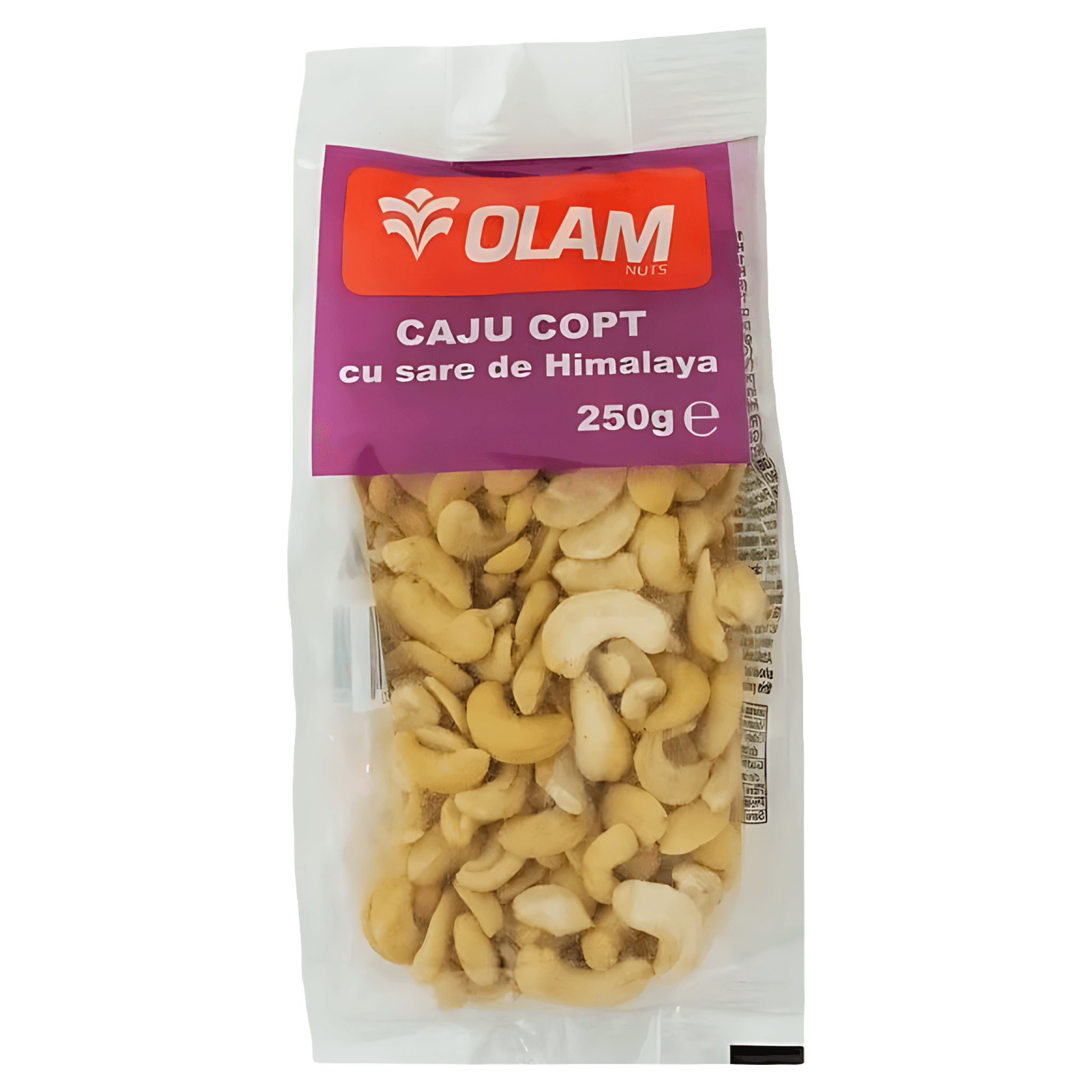 Caju copt cu sare de Himalaya Olam Nuts, 250 g