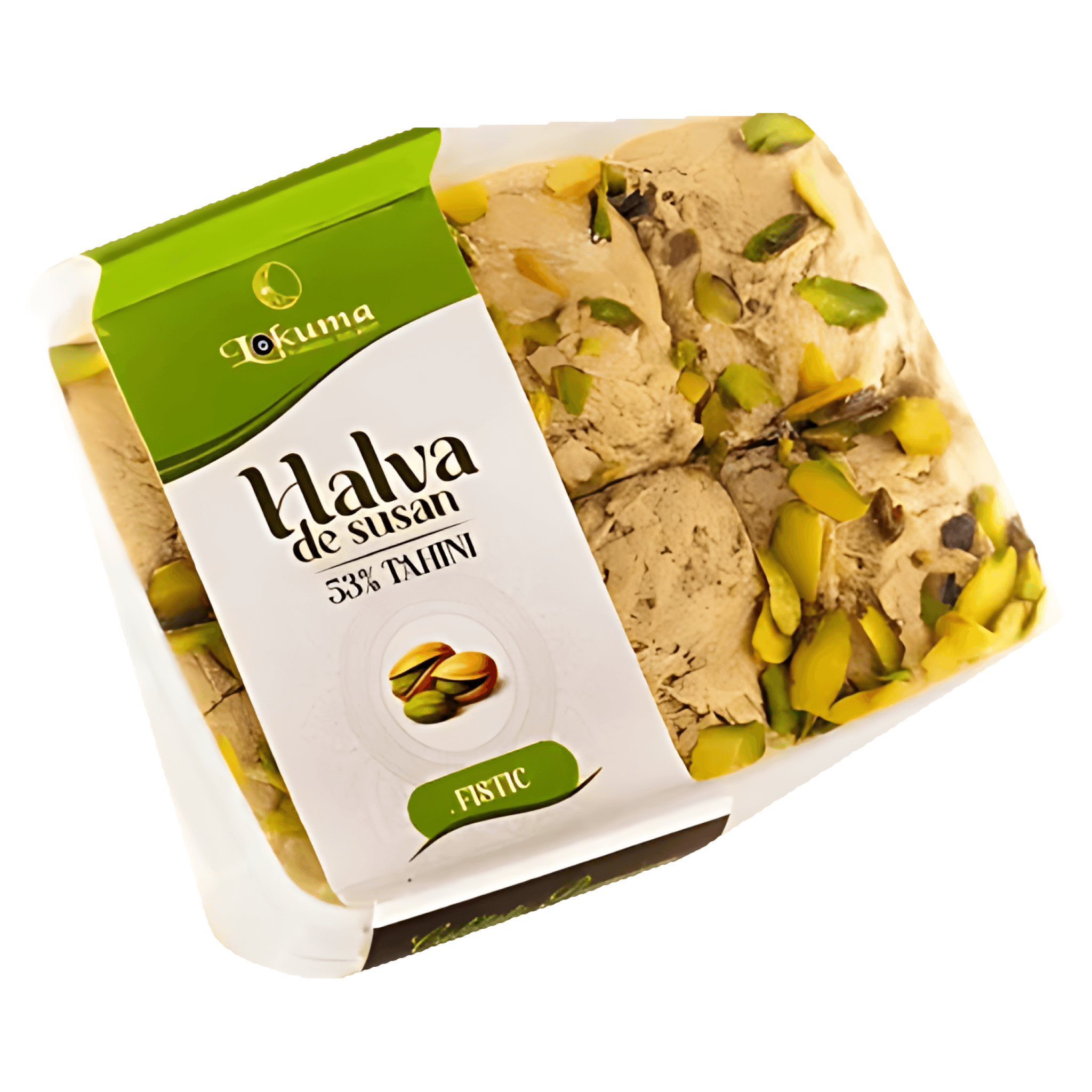 Halva de susan cu fistic Lokuma, 53% tahini, 200 g