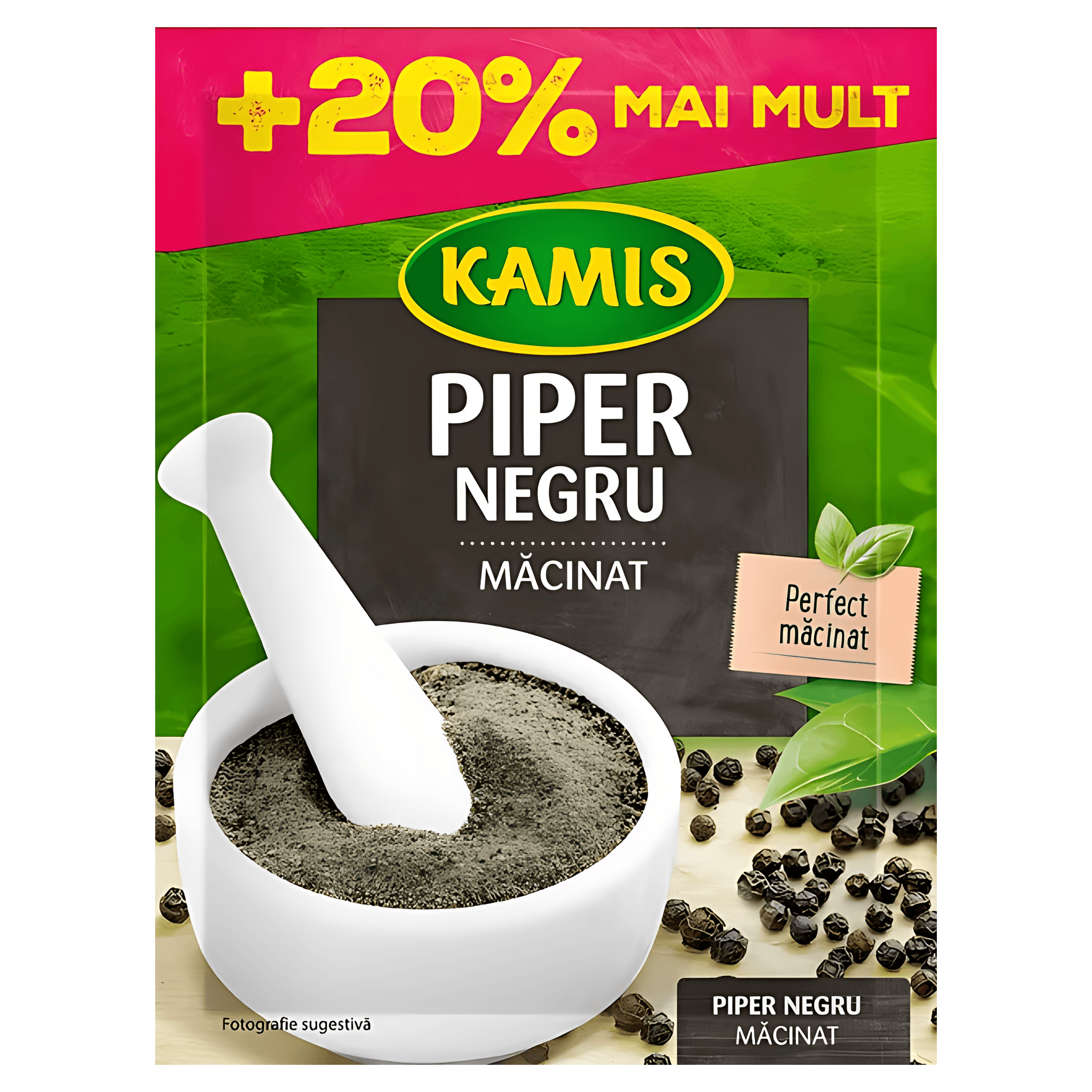 Piper negru macinat Kamis, 24 g