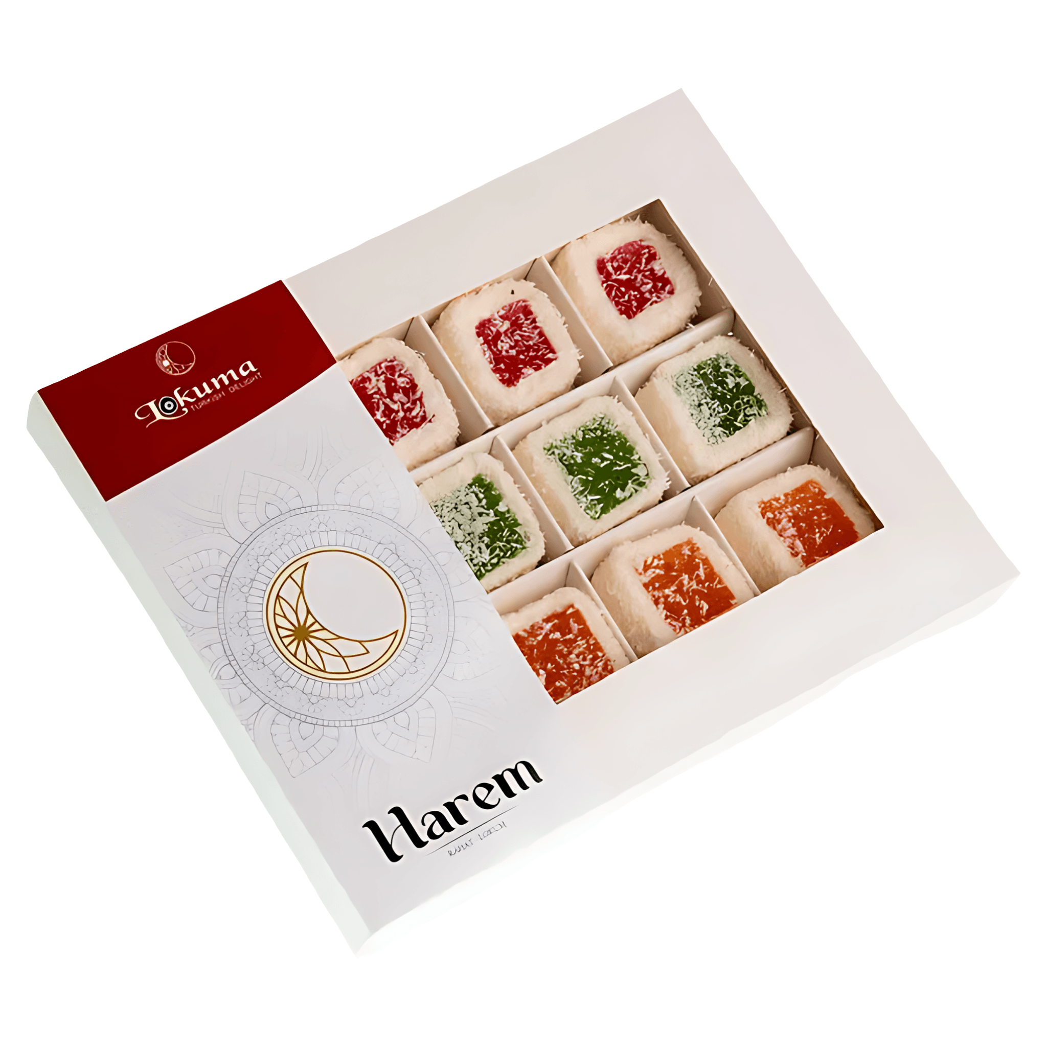Rahat turcesc cu aroma de fructe Lokuma Harem, 250 g