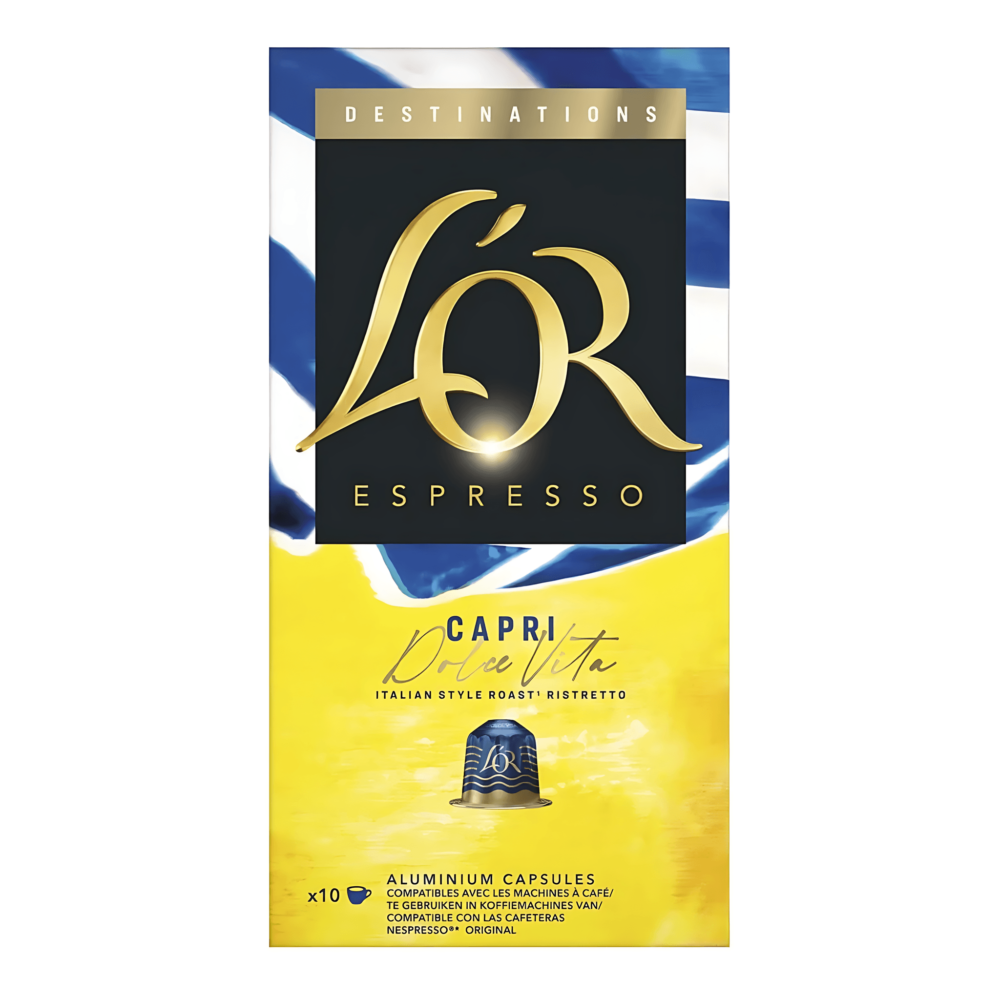 Capsule cafea L'Or Espresso Capri, compatibile Nespresso, 10 capsule