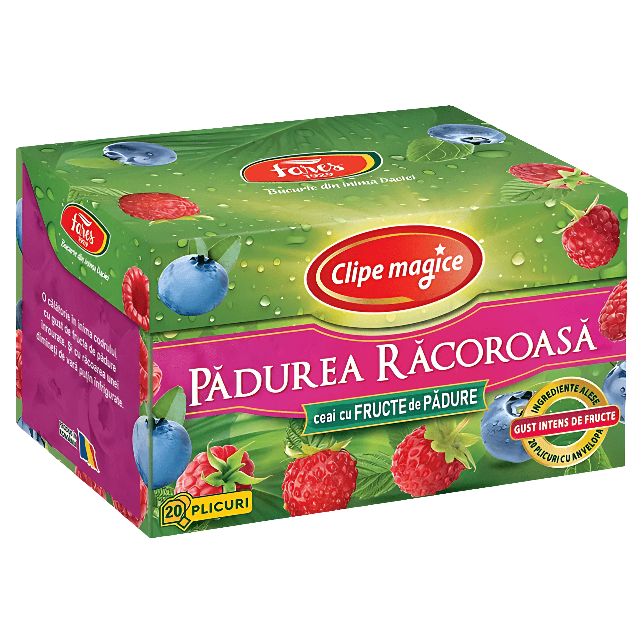 Ceai de fructe de padure Fares Padurea Racoroasa, 20 plicuri