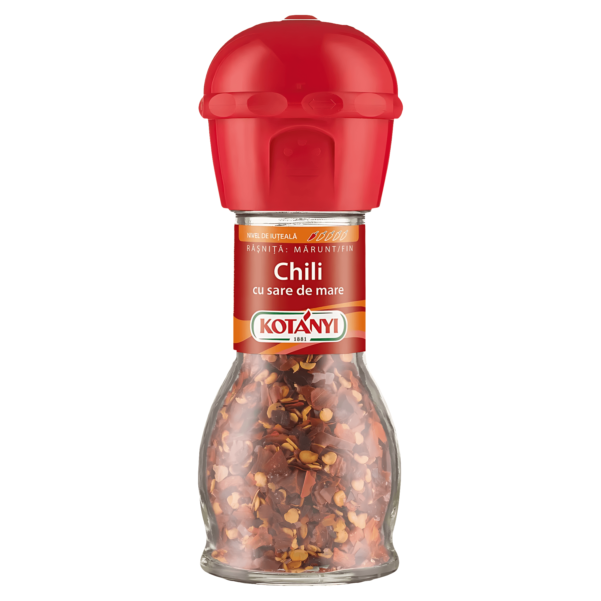 Rasnita cu chili iute si sare de mare Kotanyi, 35 g
