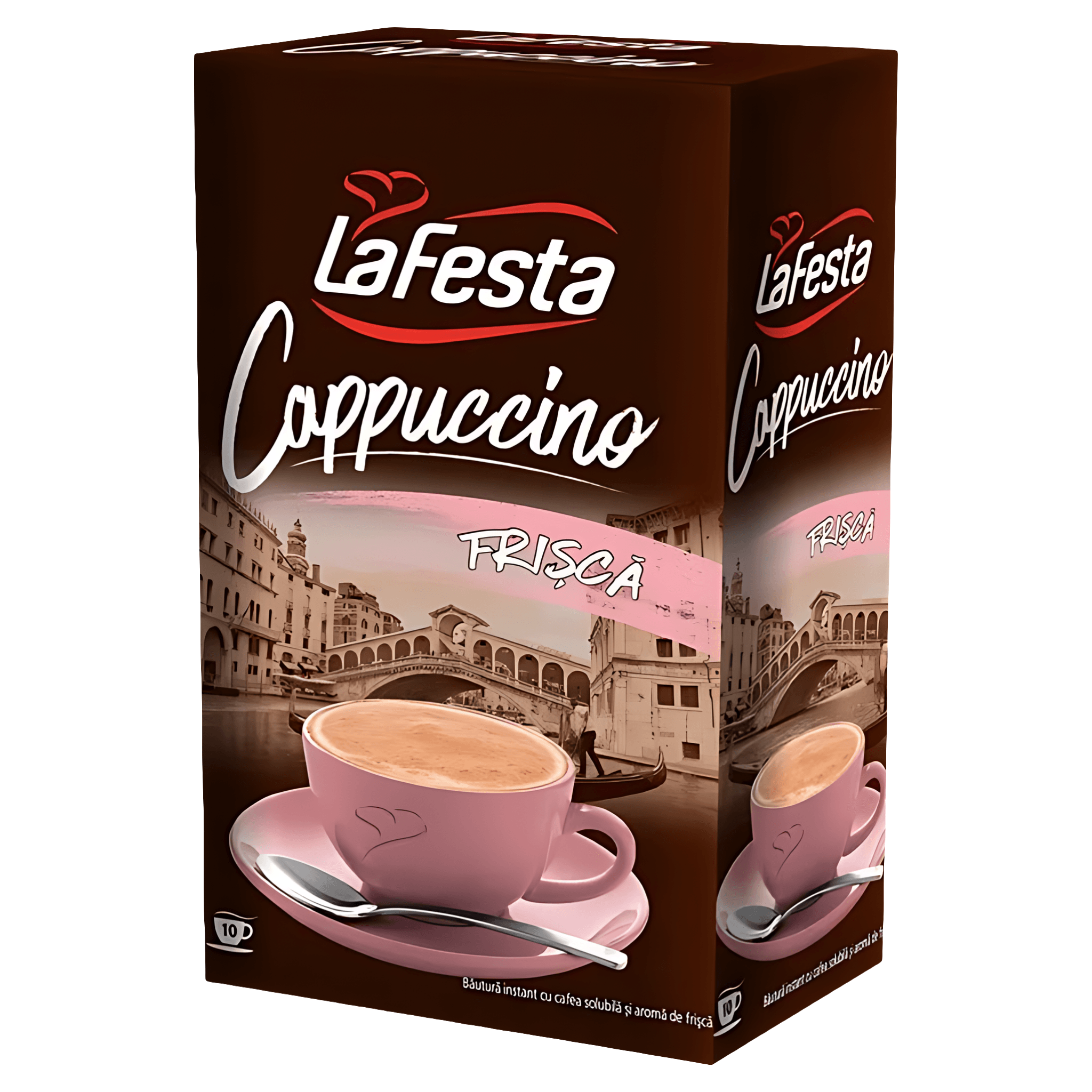 Cafea instant cappuccino frisca La Festa, 10 x 12.5g