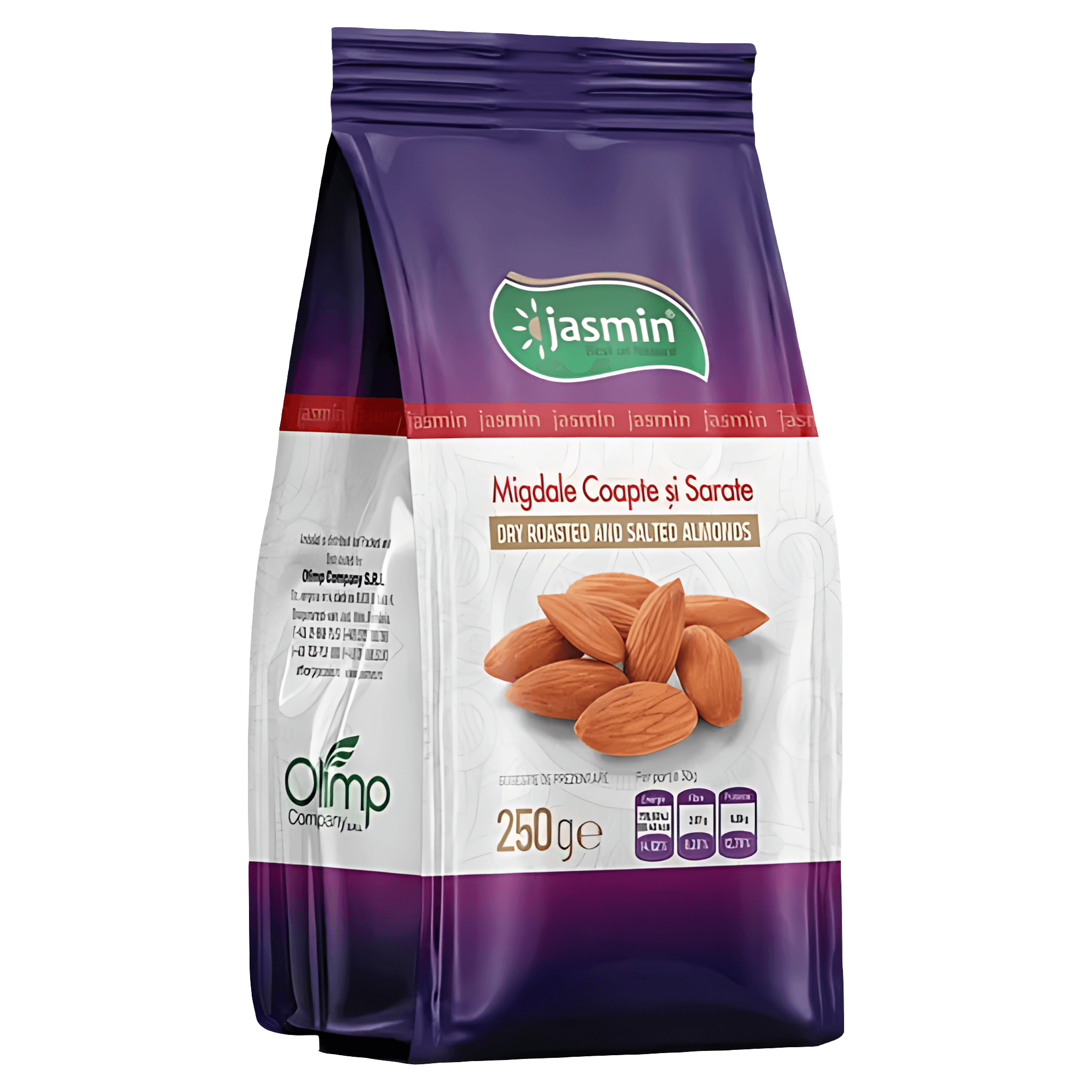 Migdale coapte si sarate Jasmin, 250 g