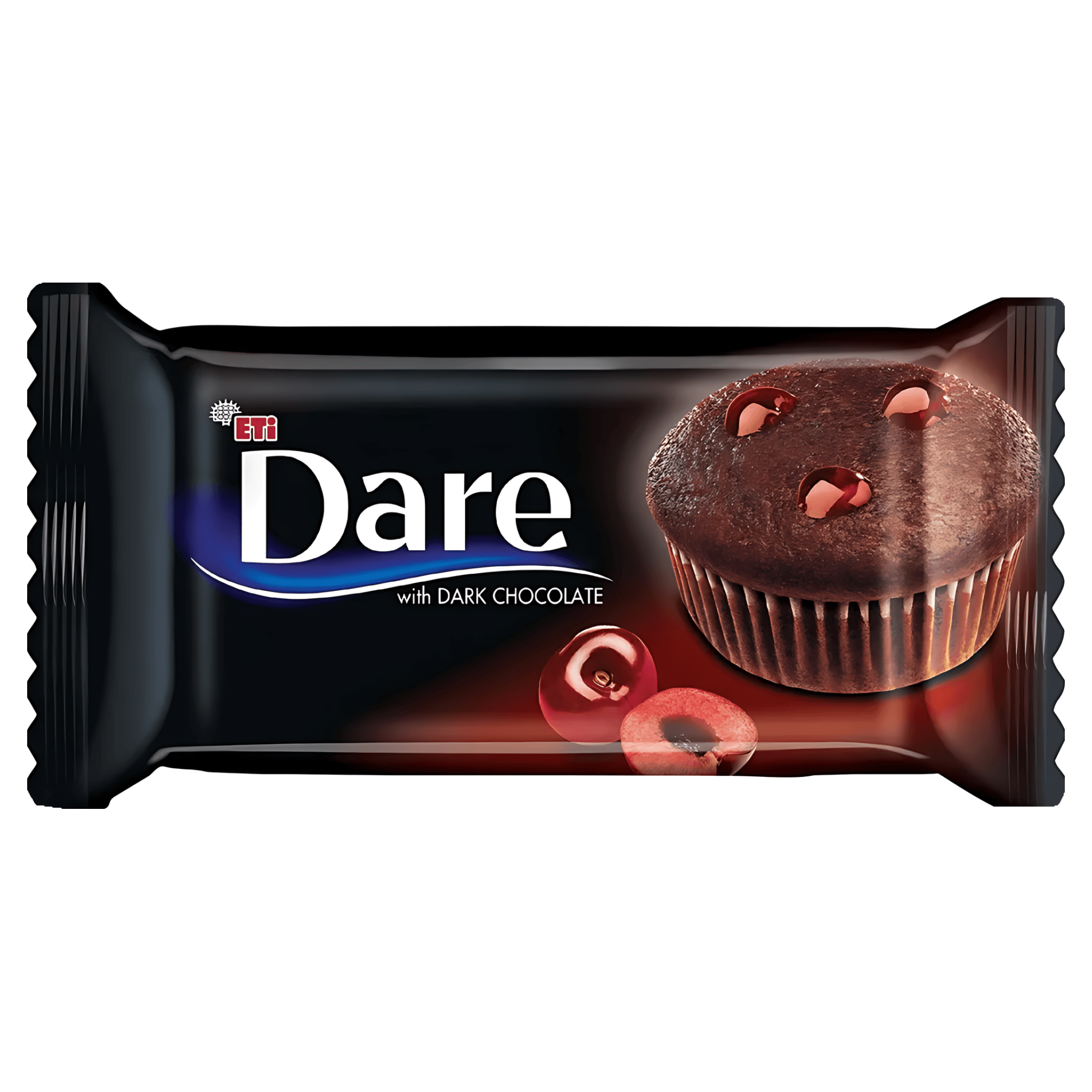 Prajitura cu ciocolata neagra si crema cu visine Dare, 45 g