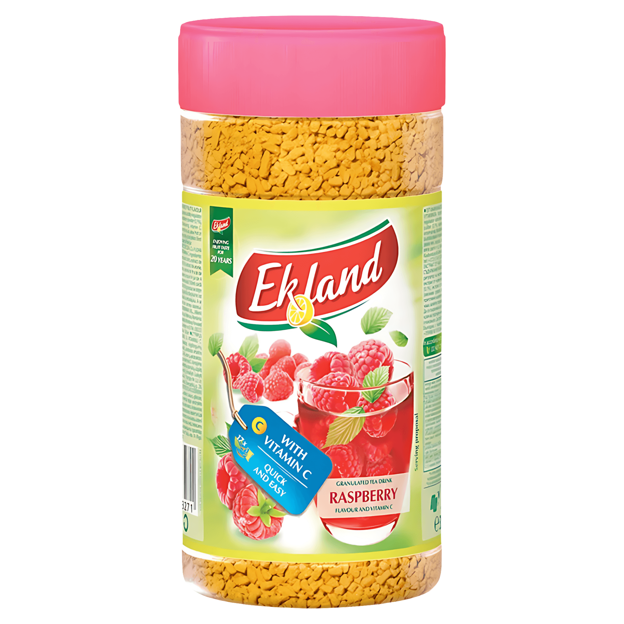 Bautura solubila cu aroma de zmeura Ekland, 350 g