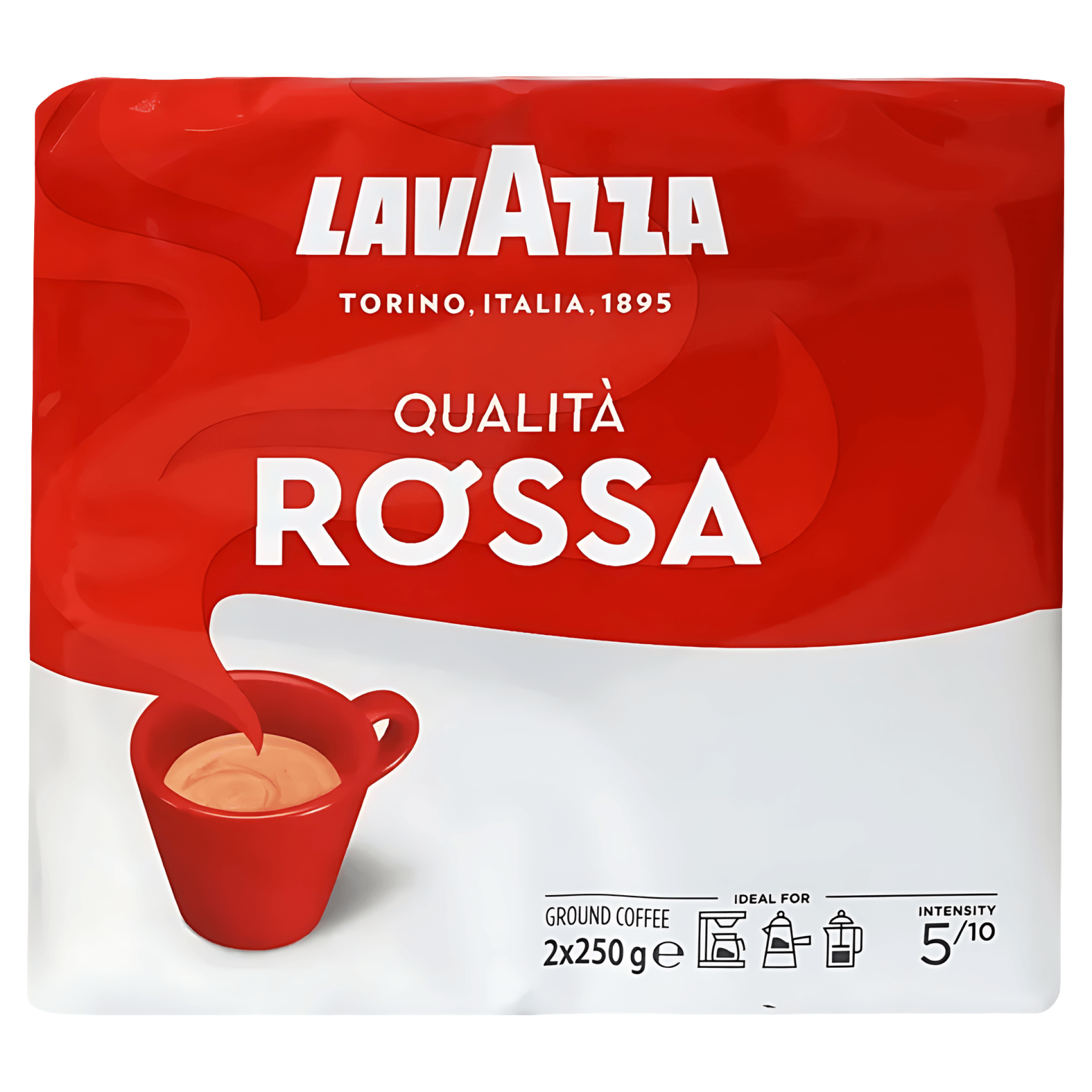 Cafea macinata Lavazza Qualita Rossa, 2 x 250 g